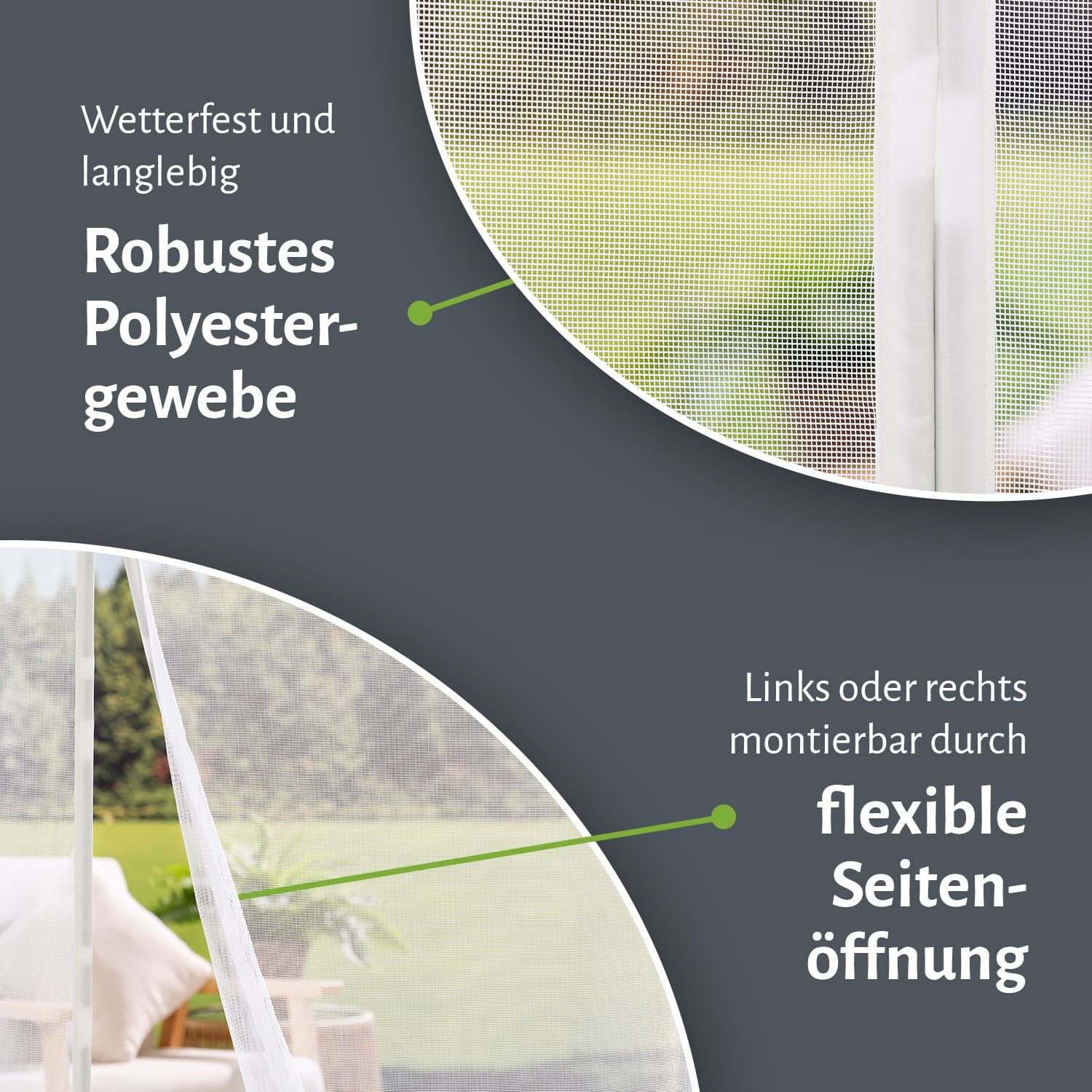empasa Insektenschutz-Vorhang "DELUXE" seitlich, (1-St), Lamellenvorhang seitlicher Eingang - mit Magnetverschluss – Bild 4 von 5