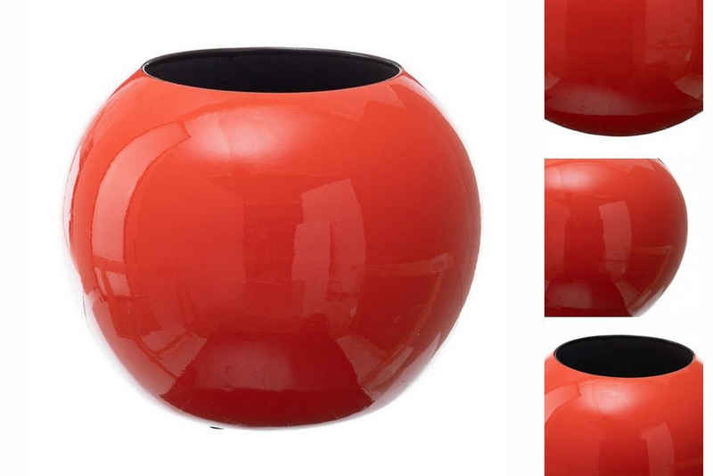 Bigbuy Dekovase Vase Orange aus Keramik 24,5 x 24,5 x 20 cm