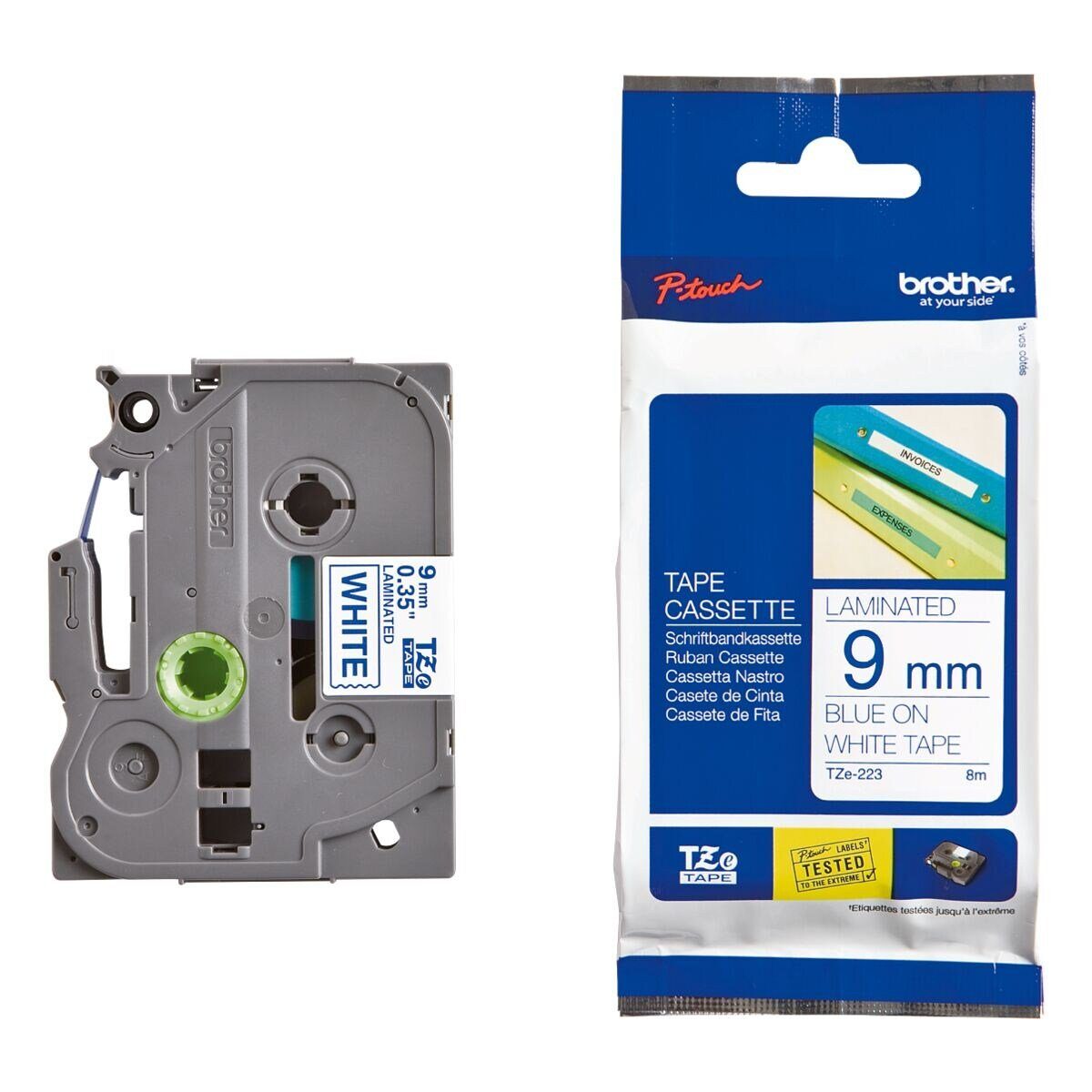 Brother Beschriftungsband TZe, 9 mm x 8 m, 9,00 mm x 8,00 m, laminiert
