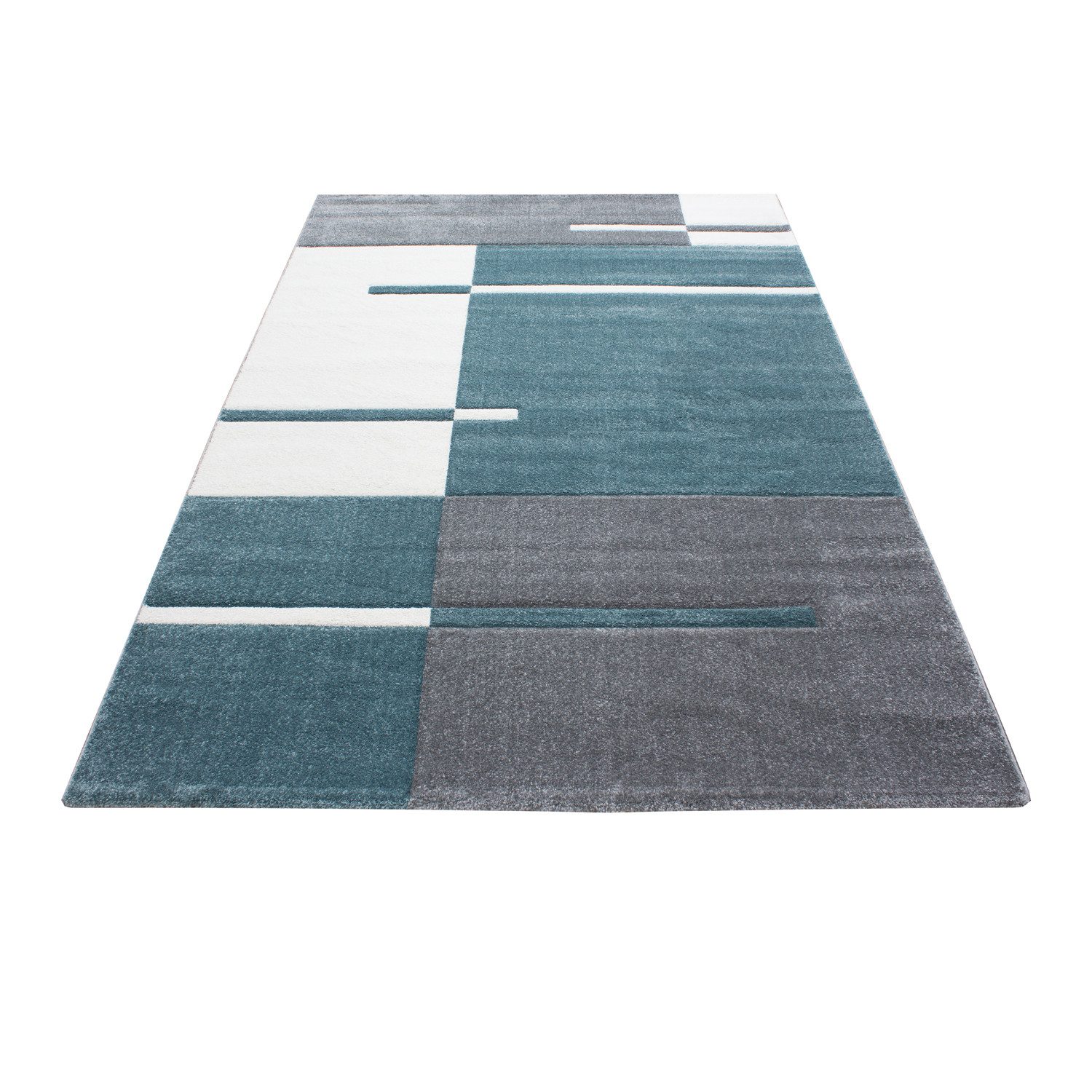 Carpettex Frisé-Teppich Kariert Design, Läufer, Höhe: günstig online kaufen