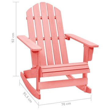 furnicato Gartenstuhl Adirondack-Schaukelstuhl Massivholz Tanne Rosa