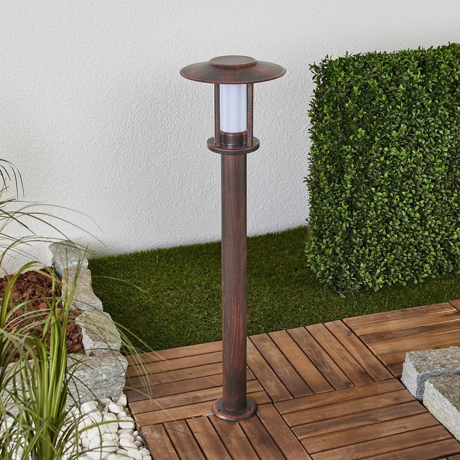 Lindby Außen-Stehlampe Pavlos, LED 7 W gesamt, warmweiß