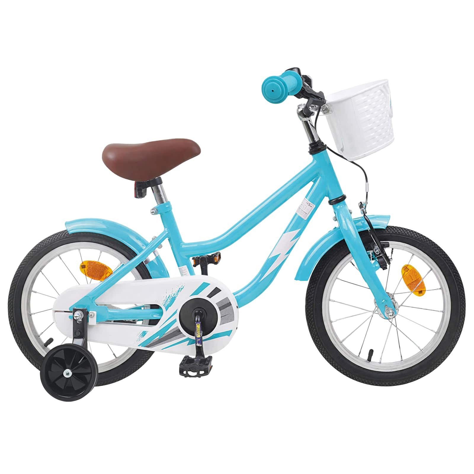 vidaXL Kinderfahrrad 90 x 49 x 67,5 cm Kinderfahrrad 12 Zoll für 2-4 Jahre alt Himmelblau S