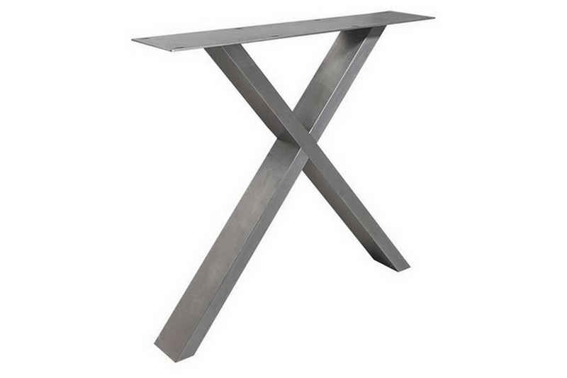 Tischhelden Tischbein »Tischgestell X Edelstahl 2er Set«