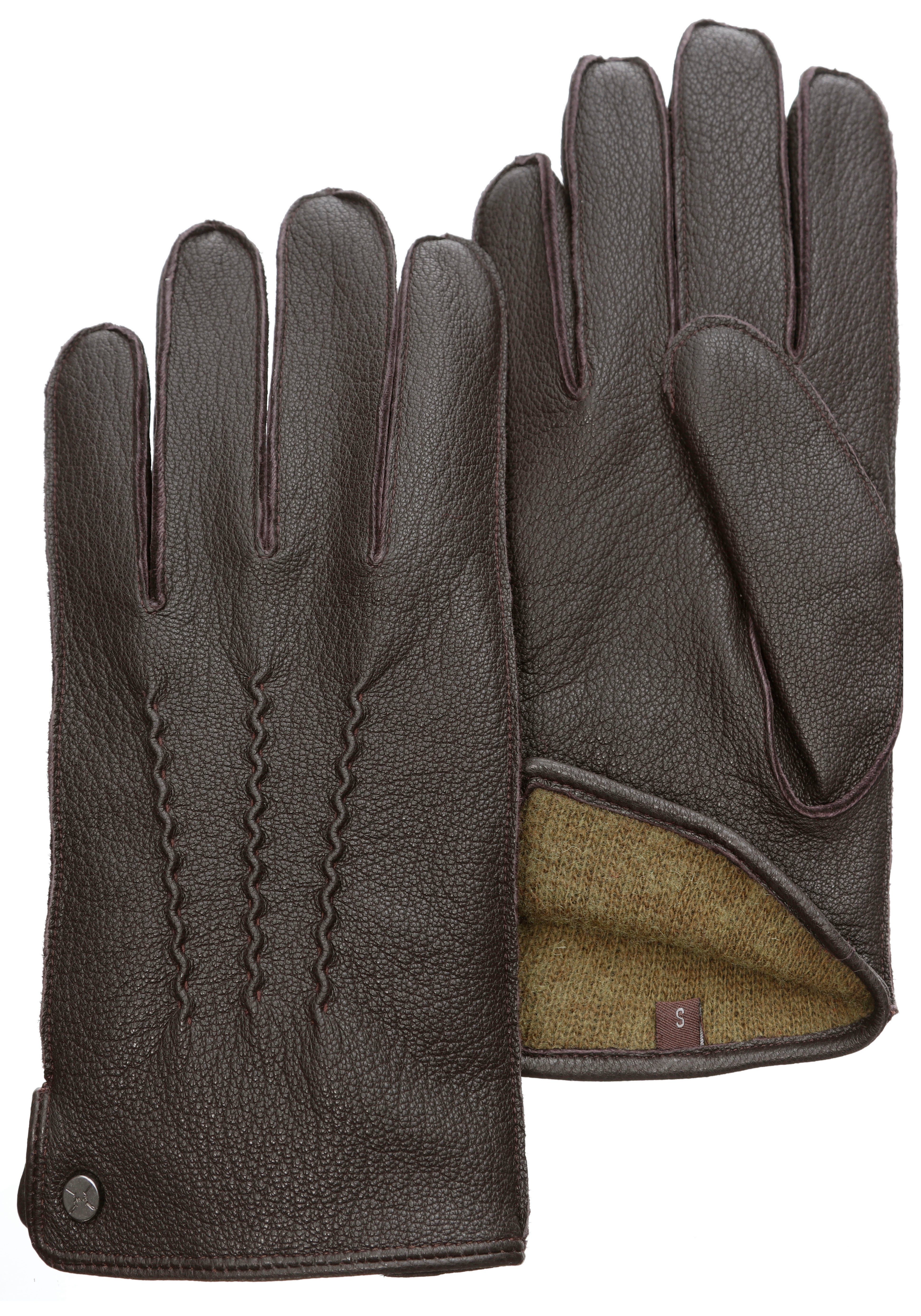 PEARLWOOD Lederhandschuhe Luke Atmungsaktiv, Wärmeregulierend, Wind - und Wasserabweisend hazel | Handschuhe