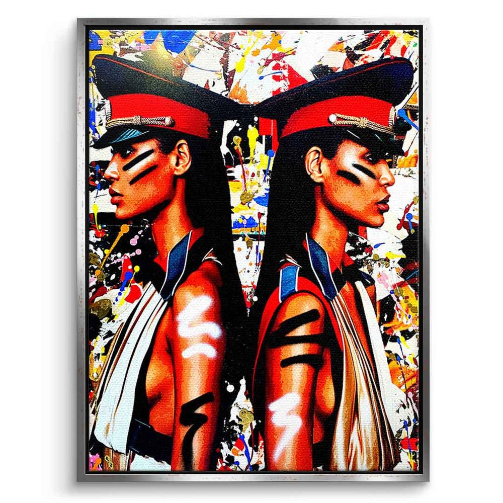 DOTCOMCANVAS® Leinwandbild MY TWIN THAT I LOVE, Leinwandbild MY TWIN THAT I LOVE Portrait Wandbild hochkant