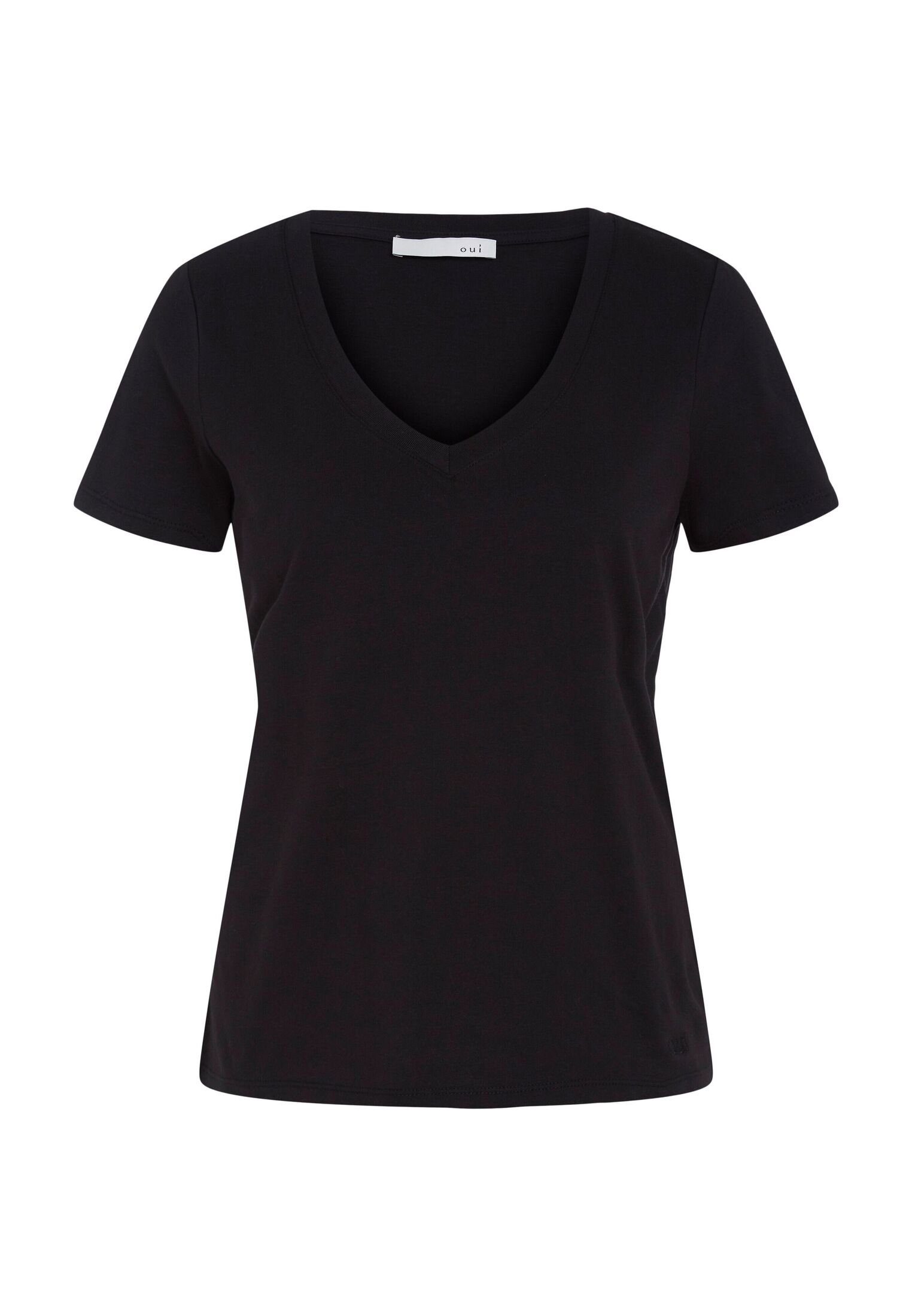 black T-Shirt 100% Oui T-Shirt Bio-Baumwolle CARLI