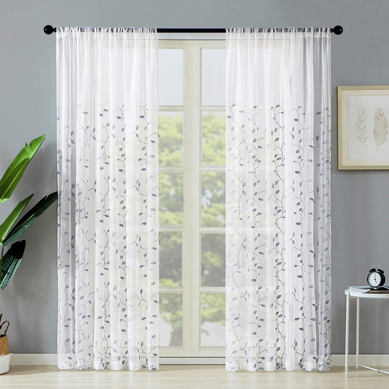 BYSURE Vorhang, Stangendurchzug (2 St), halbtransparent, günstig online kaufen
