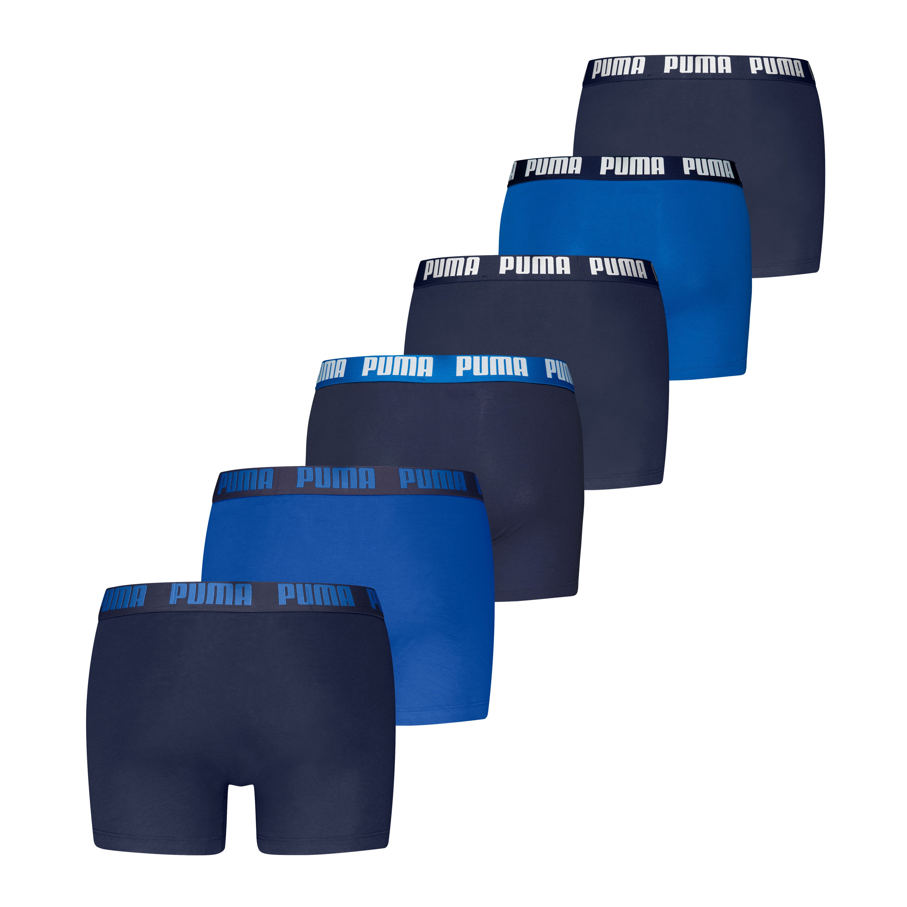PUMA Boxershorts PUMA MEN EVERYDAY BOXER (6er Pack) Elastischer Logobund, Stretchmaterial, ohne Eingriff