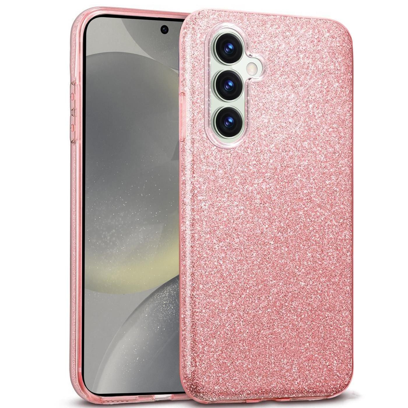 CoolGadget Handyhülle Glitzer Glamour Hülle für Samsung Galaxy S24 6,2 Zoll, Slim Case mit Glossy Effect Schutzhülle für Samsung S24 5G Hülle