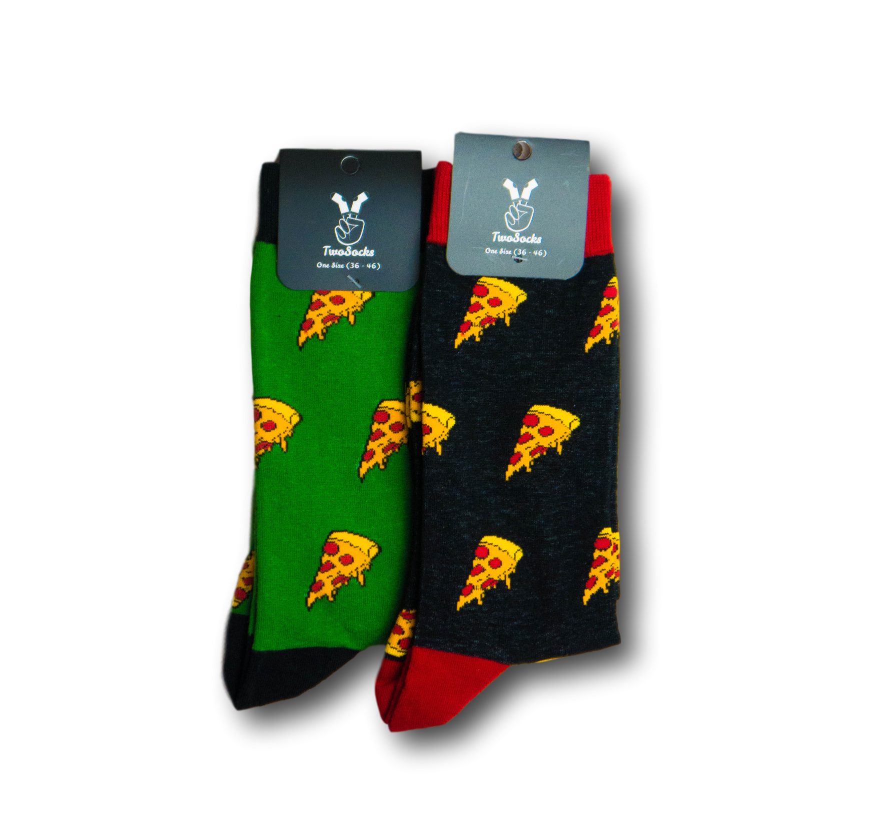 Socken TwoSocks Pizza Einheitsgröße Herren lustige Freizeitsocken Socken & Damen,