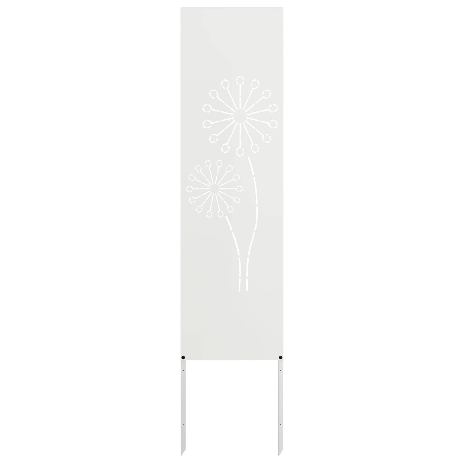 vidaXL Wandbild Garten Sichtschutz-Leinwand Weiß 32 x 140 cm, (1 St)