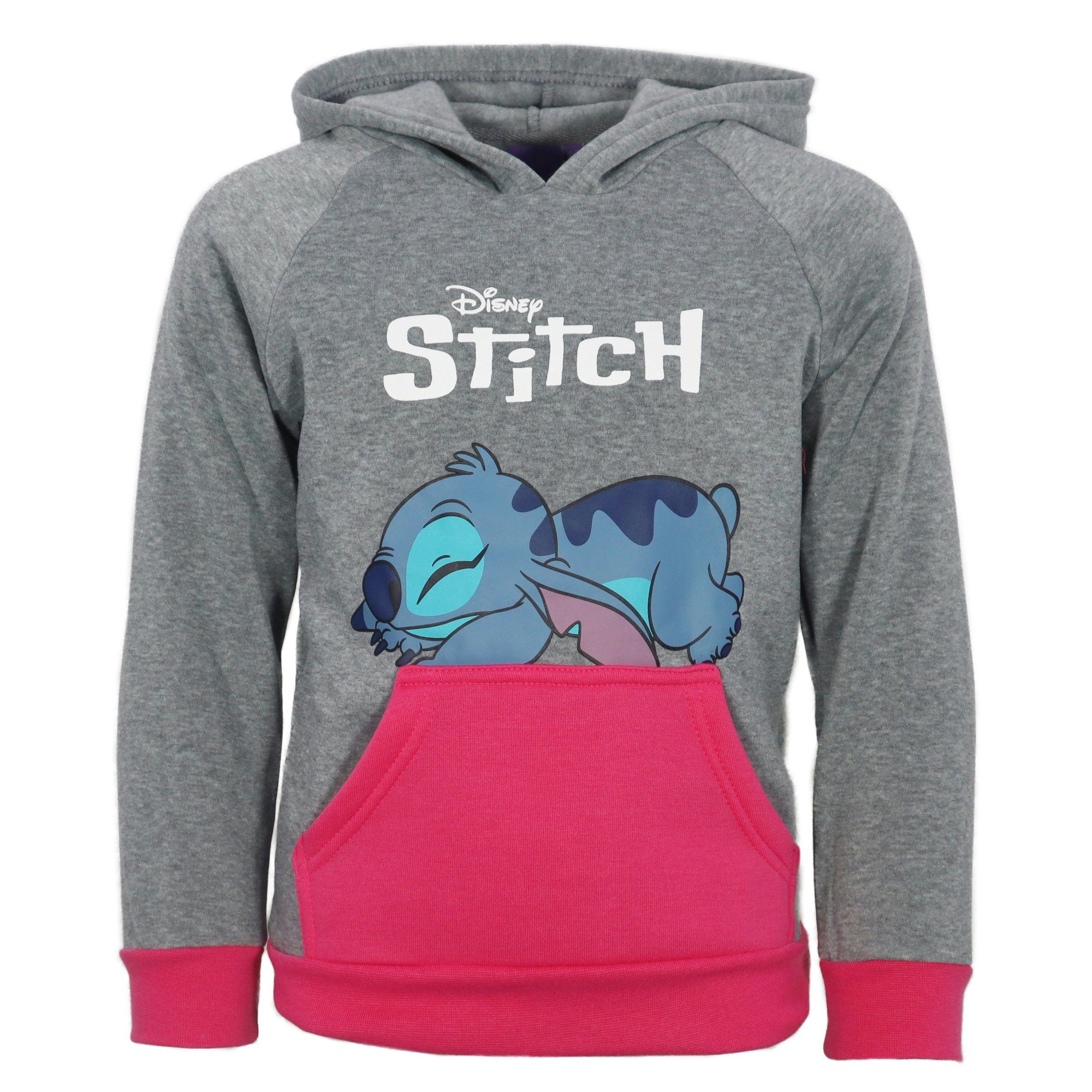 Grau Disney Fleece Hoodie Kinder Kapuzenpullover Pullover 92 128 Gr. bis Disney Stitch