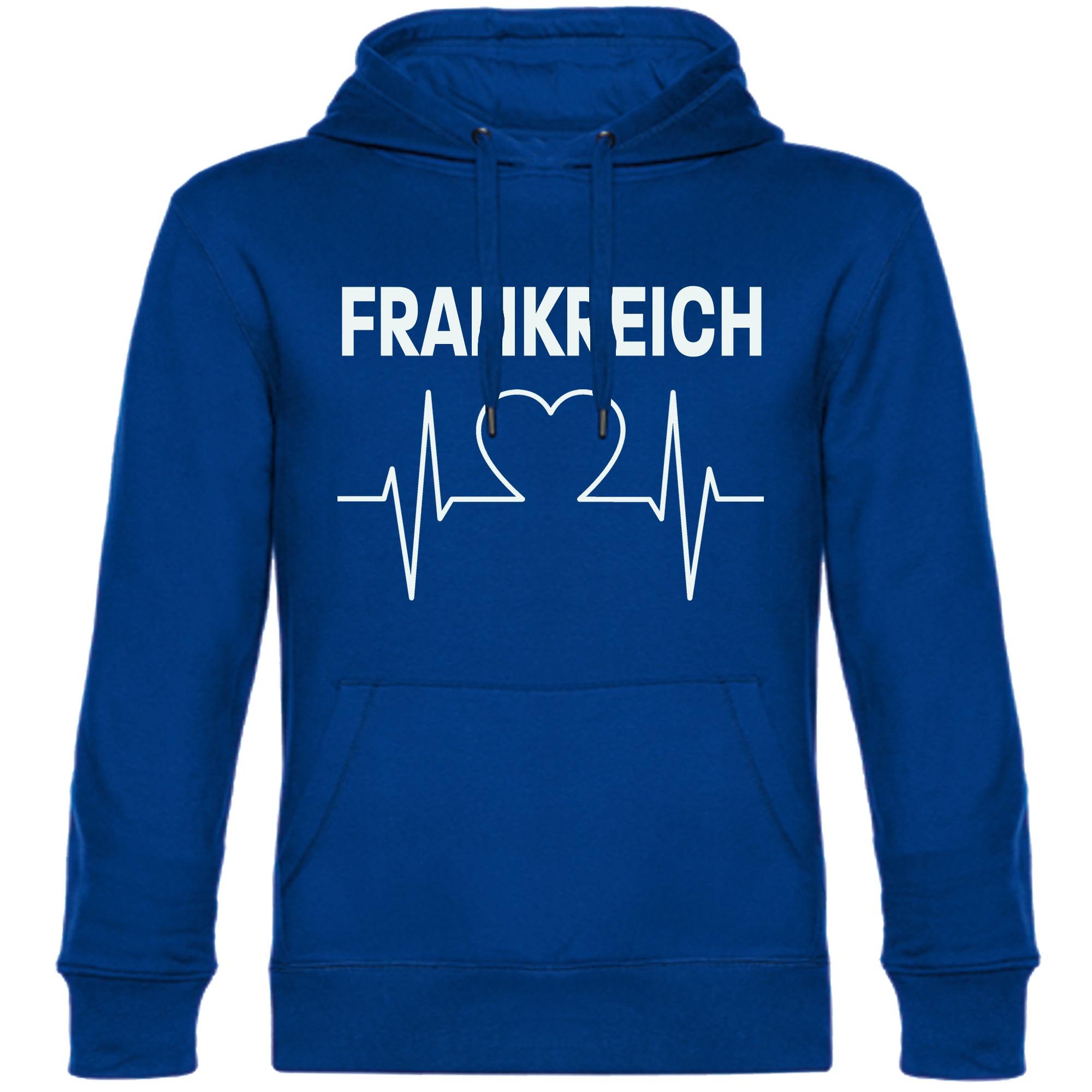 multifanshop Kapuzensweatshirt Frankreich - Herzschlag - Pullover