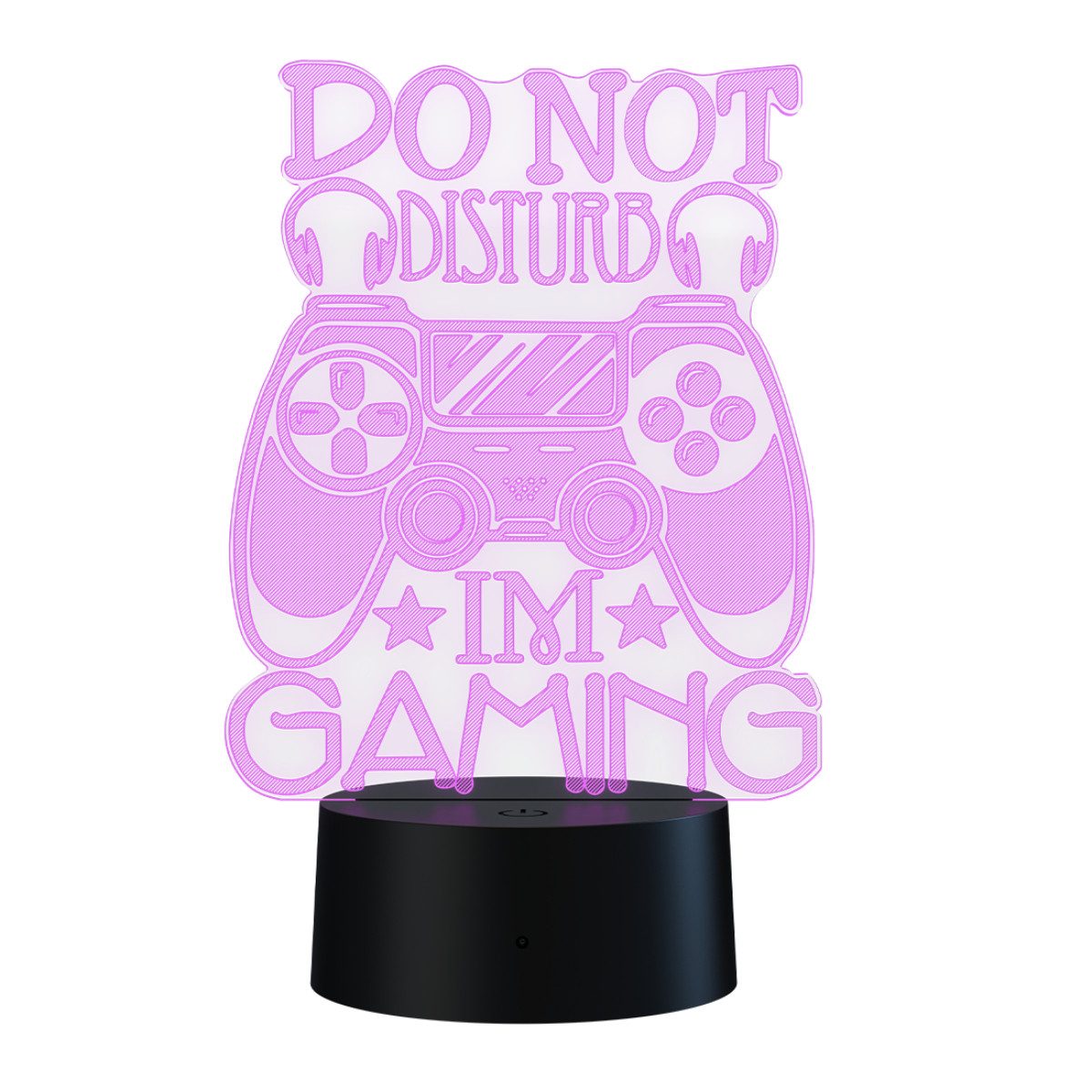 Qware Gaming LED Dekolicht 3D LED Lampe – RGB Tischlampe mit Farbwechsel und Fernbedienung