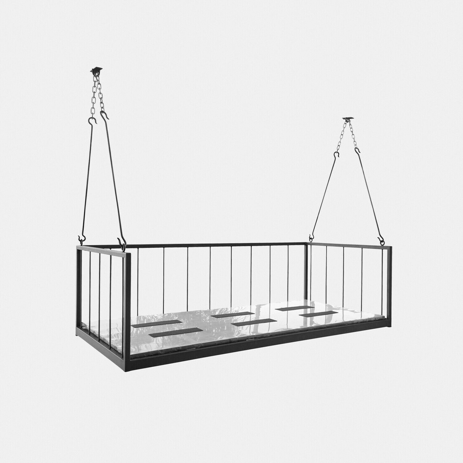 Mirabeau Gartenbank Hängebank Bellecôtes schwarz/weiß