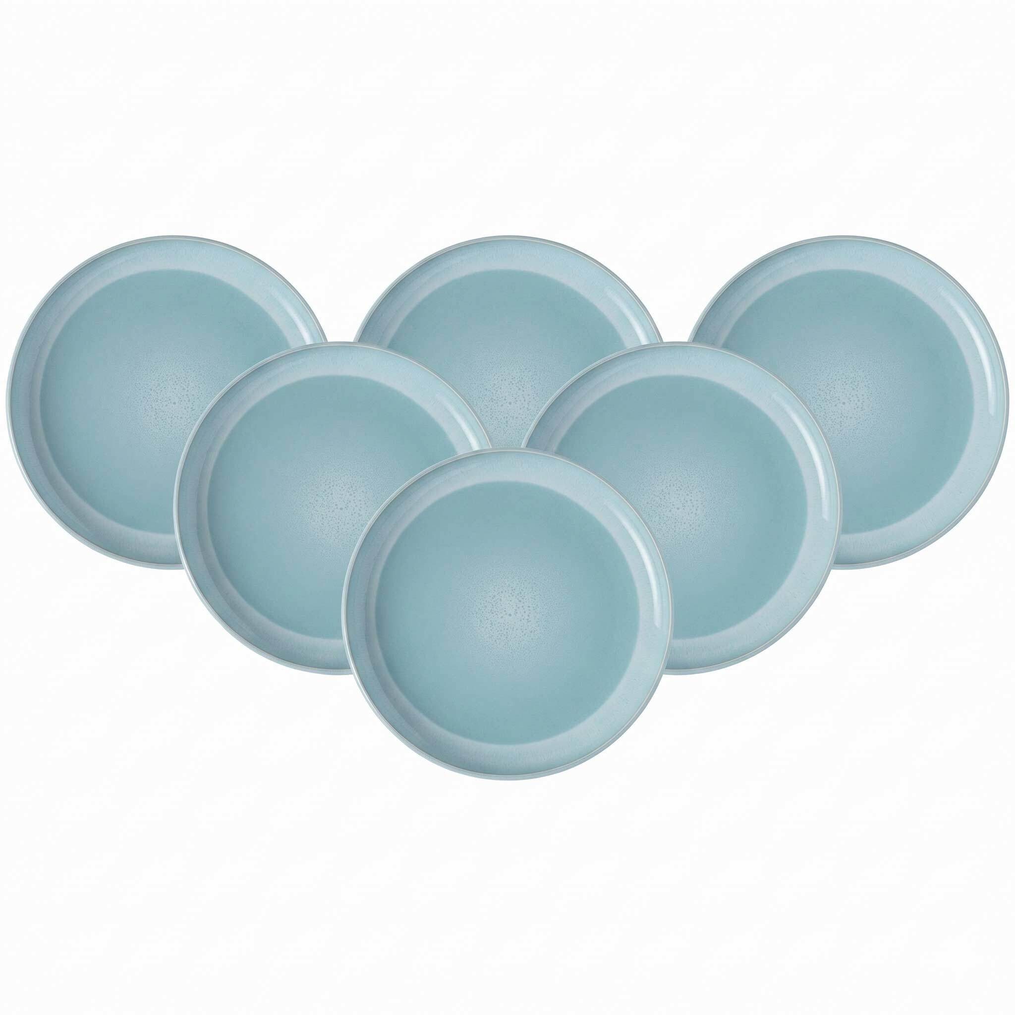 like. by Villeroy & Boch Speiseteller Perlemor Aqua Speiseteller ø 27,1 cm 6er Set, (6 St)