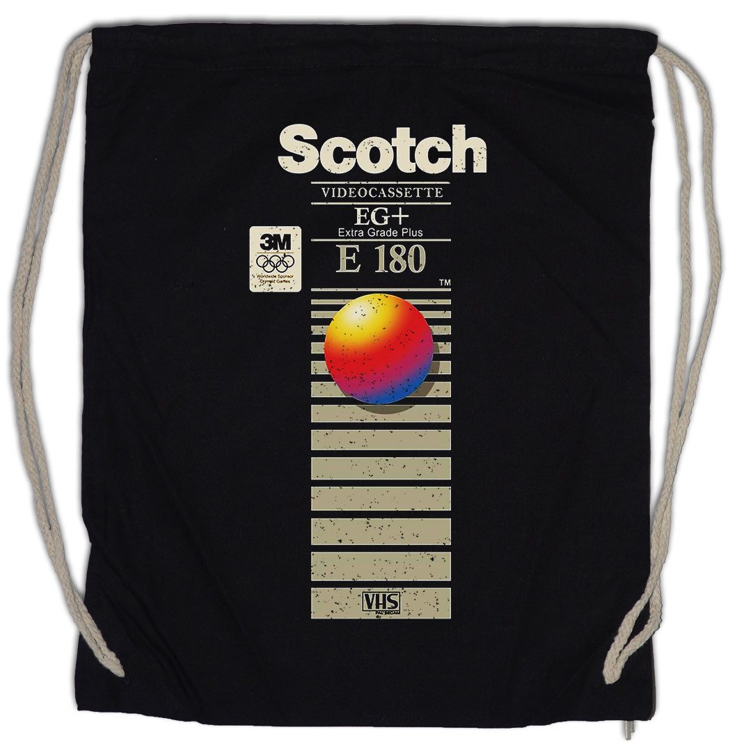 Urban Backwoods Turnbeutel E180 Videocassette Turnbeutel Retro Vintage VHS Tape ScotchKassette (1-tlg), Viedeo Player 80s Eighties