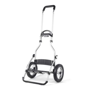 EBUY Einkaufstrolley Zusammenklappbarer Trolley mit Speichenrädern aus Metall