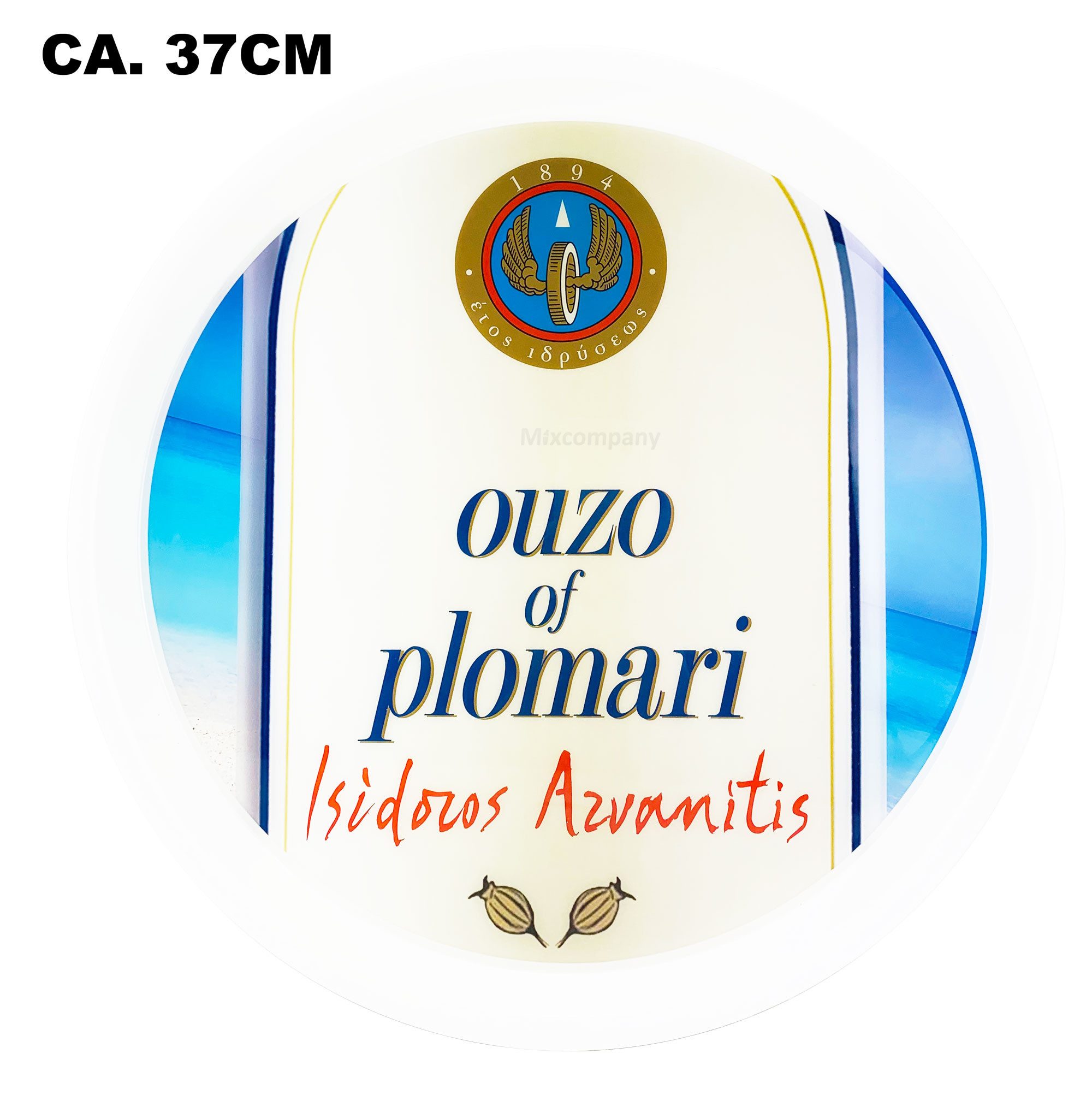 Mixcompany Tablett Ouzo of Plomari Isidoros Arvanitis Tablett Serviertablett Kellnertabl