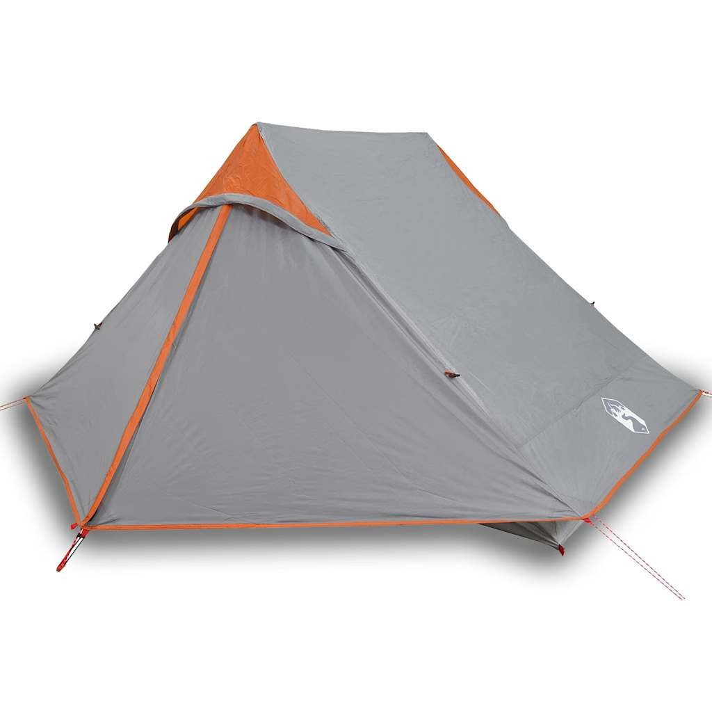 vidaXL Kuppelzelt Campingzelt 2 Personen Grau Wasserdicht, (1 tlg)
