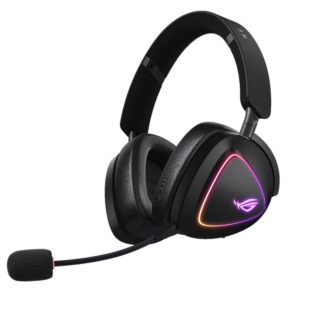 Asus ROG Delta II Gaming-Headset (kabellos, RGB, Bluetooth, 2,4 GHz, kabelgebunden 3,5-mm-Anschluss)