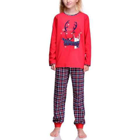 Timone Schlafanzug Mädchen Schlafanzüge Langarm aus Baumwolle Winter Pyjama Set TITR850