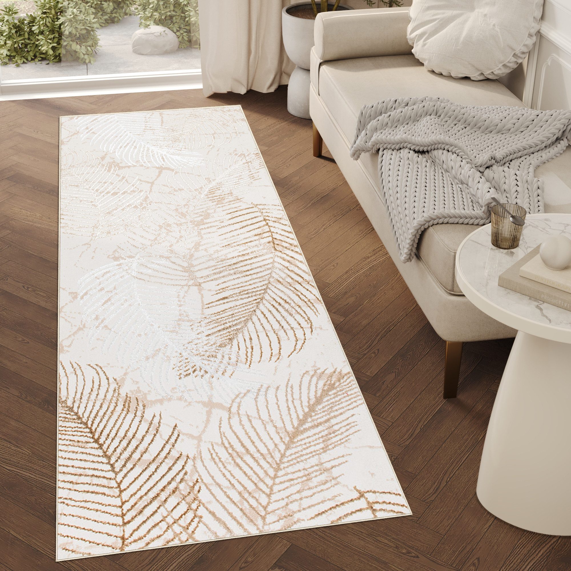 Tapiso Läufer CRYSTAL, rechteckig, Höhe: 8 mm, Kurzflor Flurläufer Schimmereffekt, pflegeleicht, Meterware