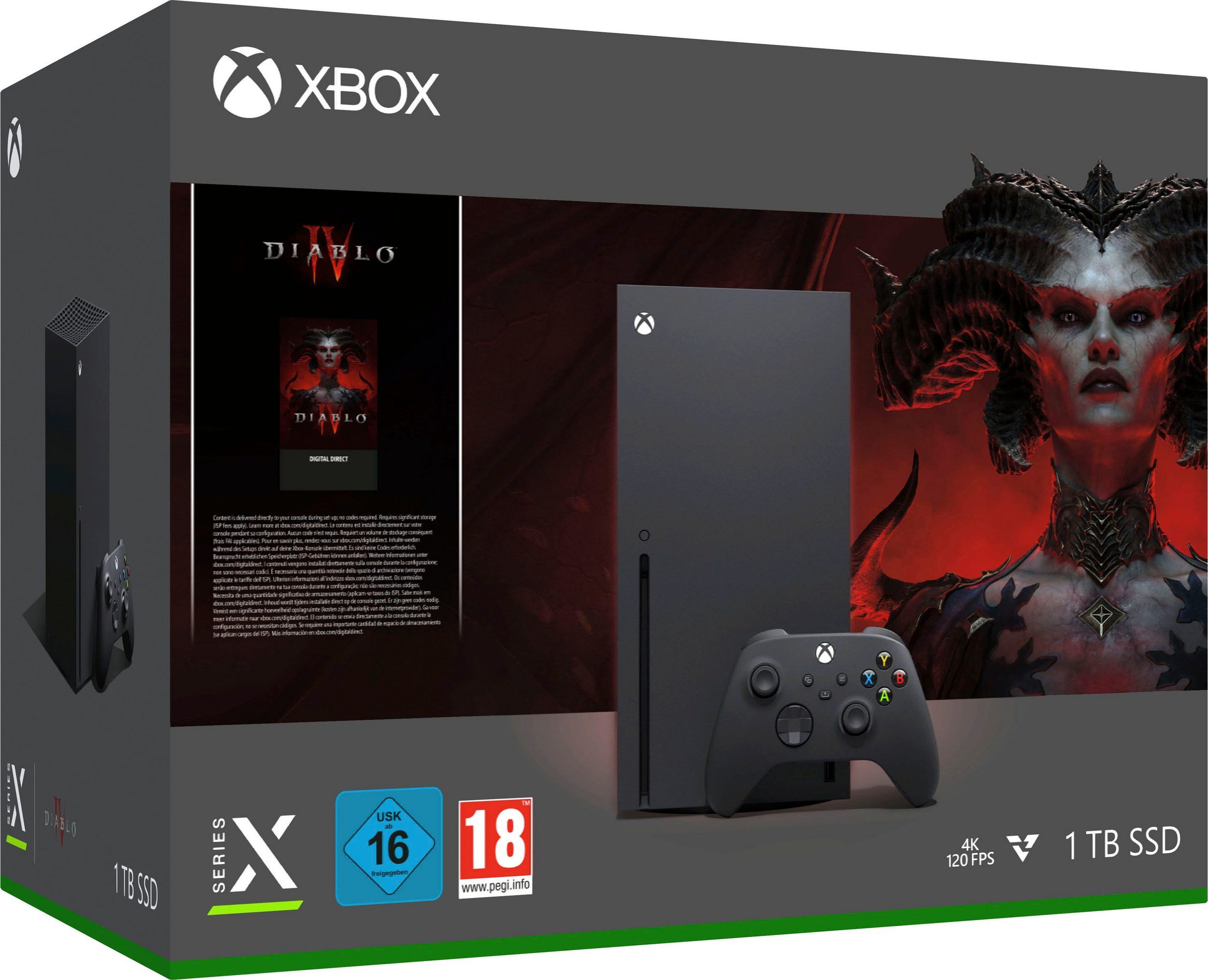 Microsoft Xbox Series X - Diablo IV Code 1TB (Bundle, Set), 4K - HDR - Spielkonsole