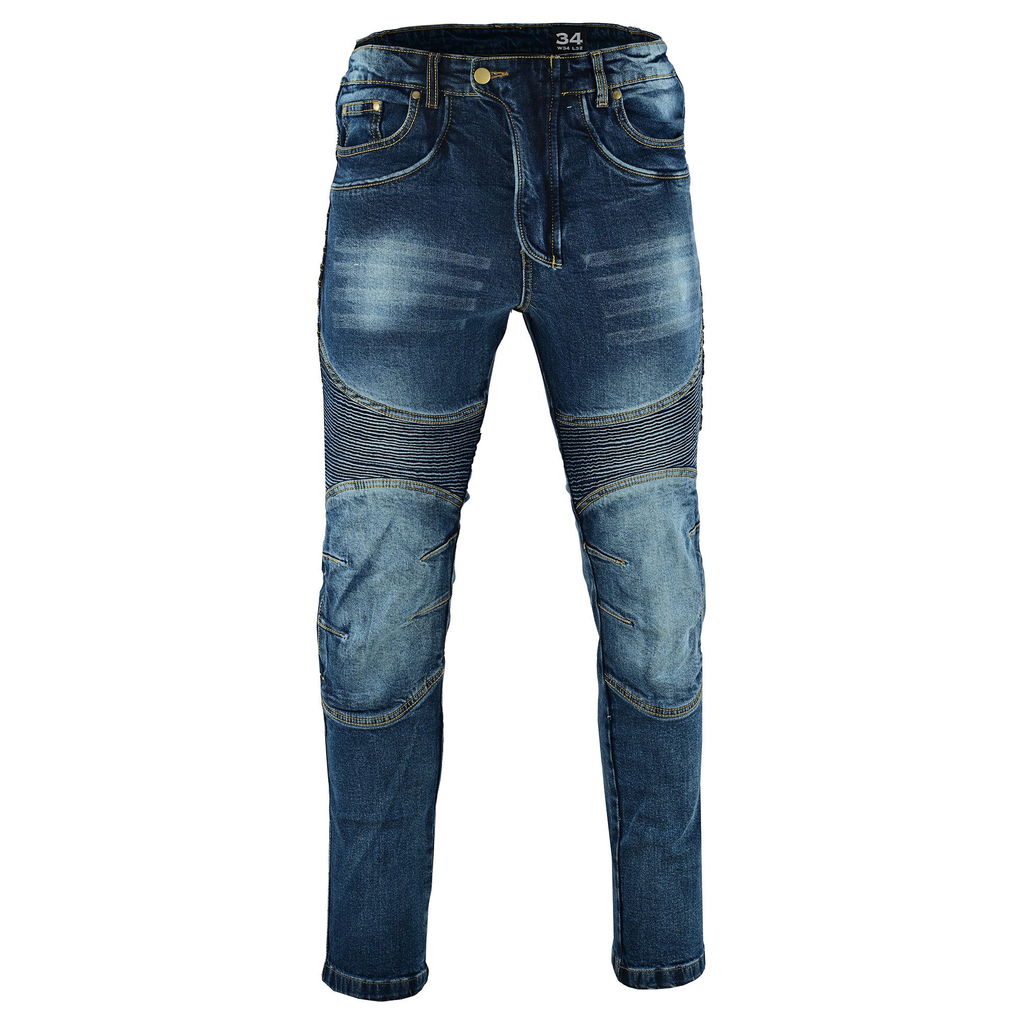 BULLDT Motorradhose JEANS-013 (mit 4 Protektoren) Herren Bikerjeans Motorradjeans Bikerhose Moped Quad Jeanshose