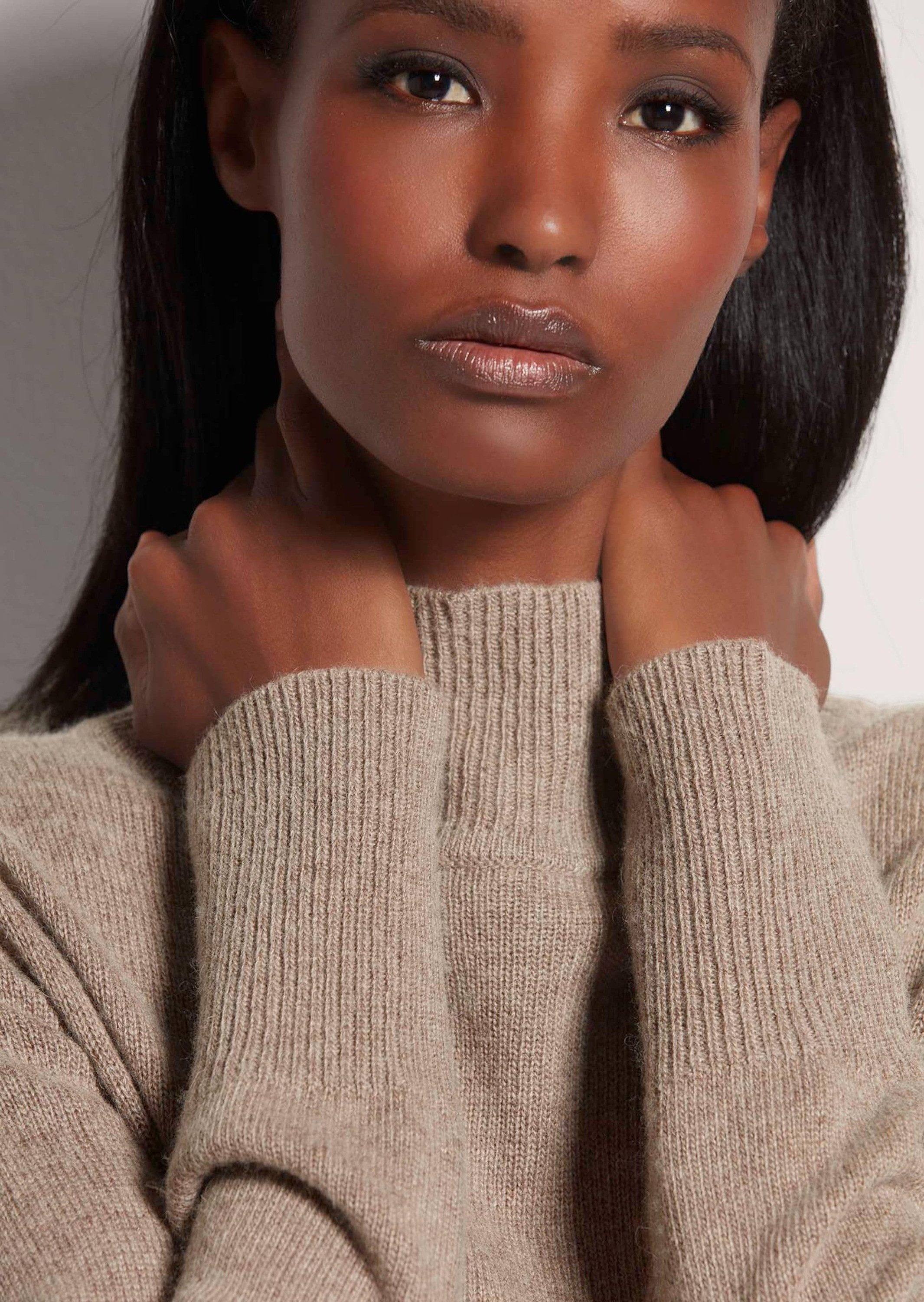 MADELEINE Strickpullover Pullover mit Stehkragen