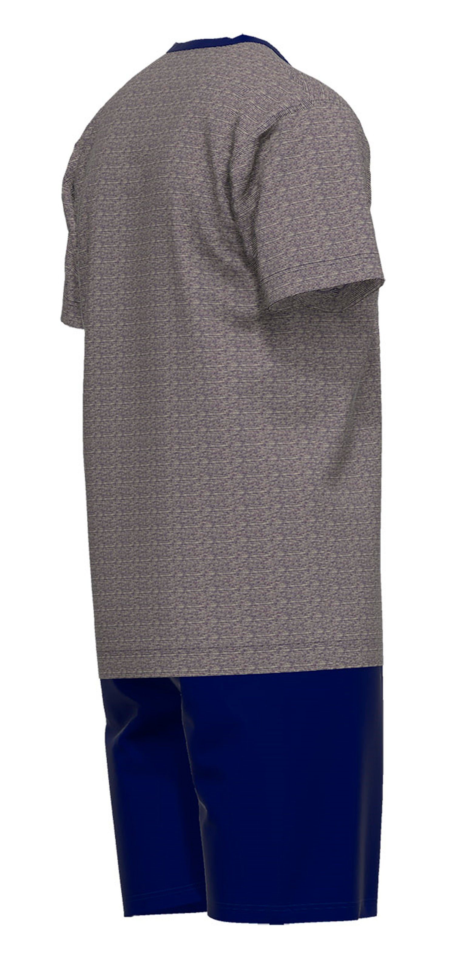 CECEBA Pyjama Herren Schlafanzug großen mit tlg) Größen Baumwolle Knopfleiste (2 in Auch