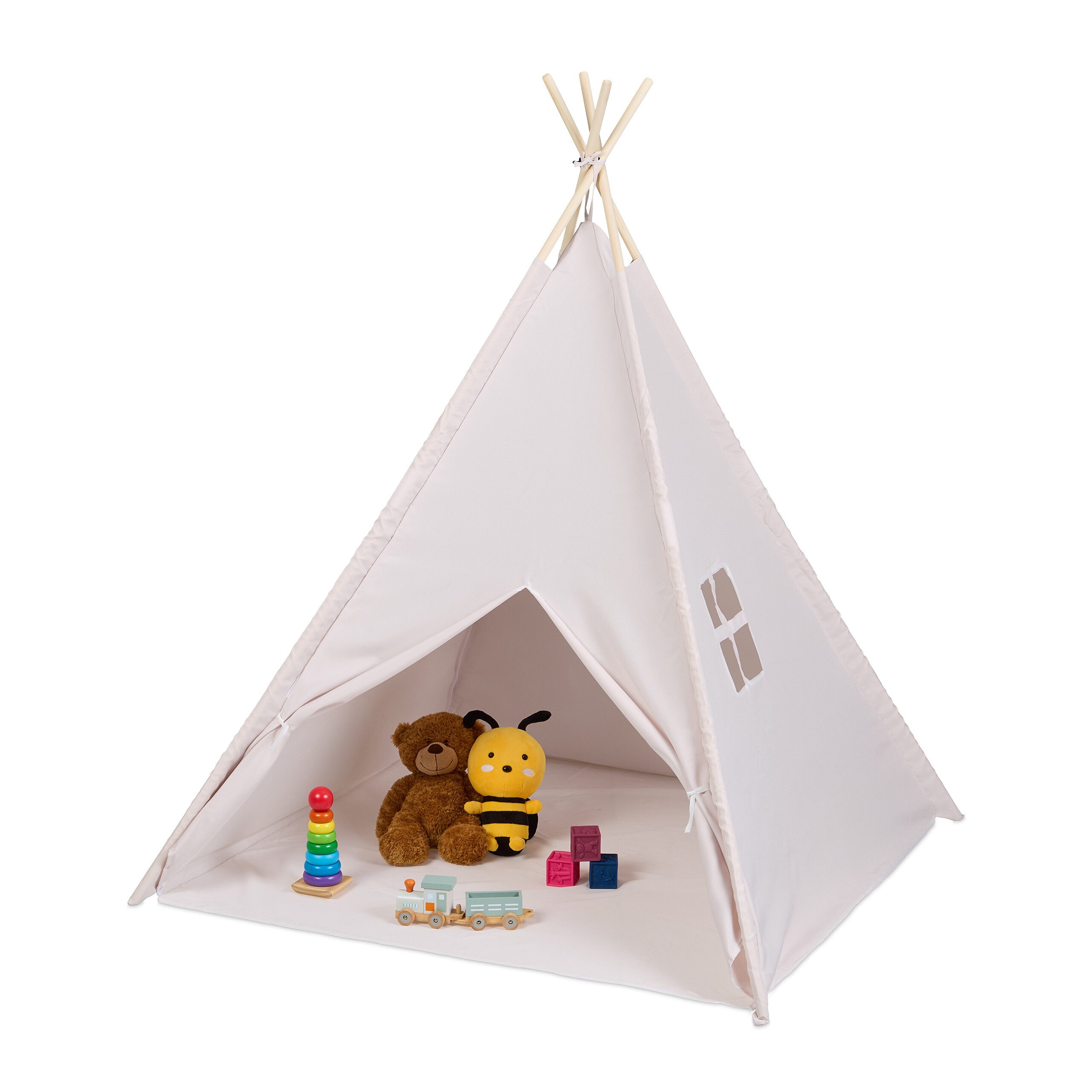 relaxdays Spielzelt Tipi Spielzelt mit Bodenmatte günstig online kaufen
