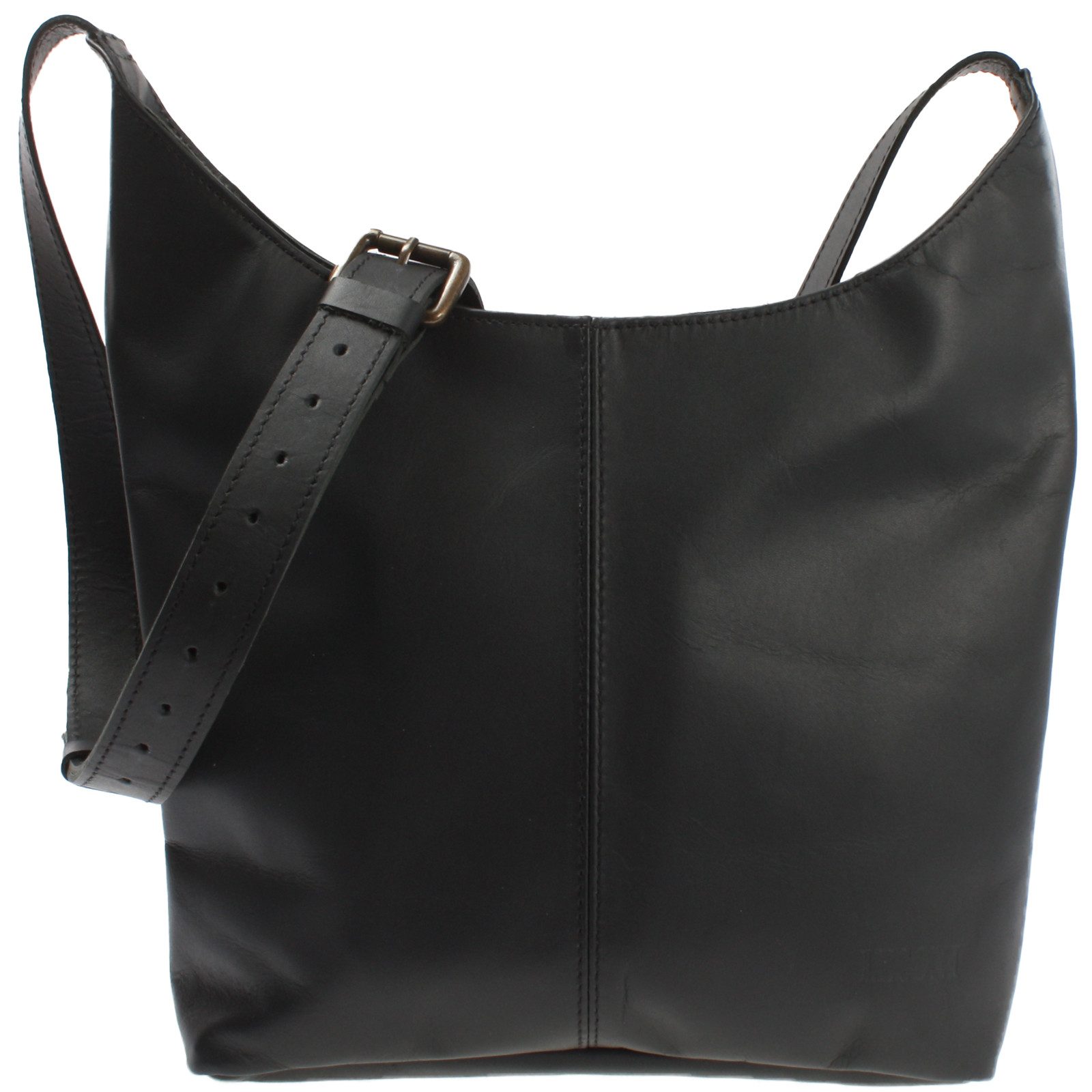 Umhängetasche mittlere Umhängetasche Schultertasche Damentasche Leder schwarz LE0073