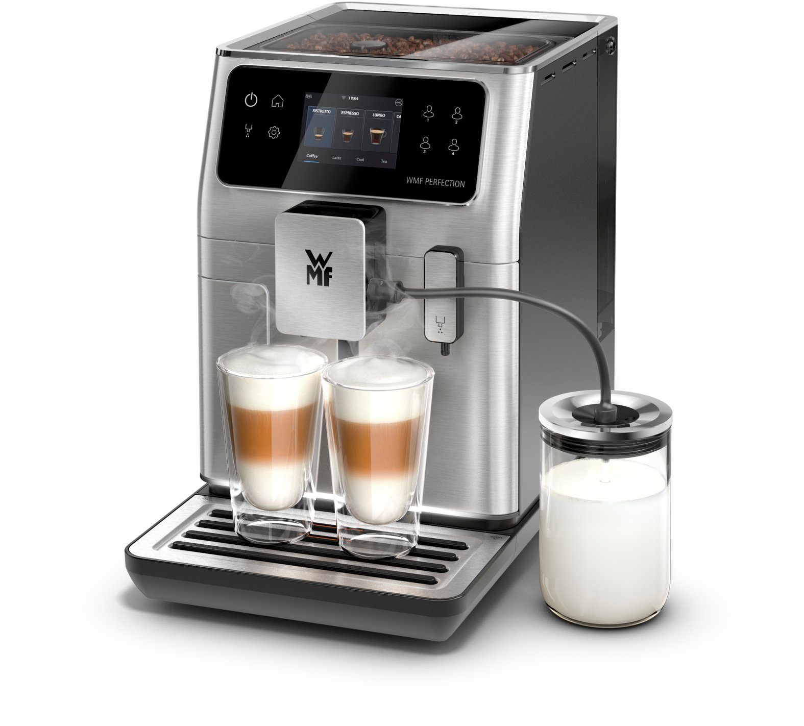 WMF Kaffeevollautomat Perfection 680, (41 x 25 x 37,1 cm, 15 bar, 1550 W) inkl. 0,6l Milchbehälter