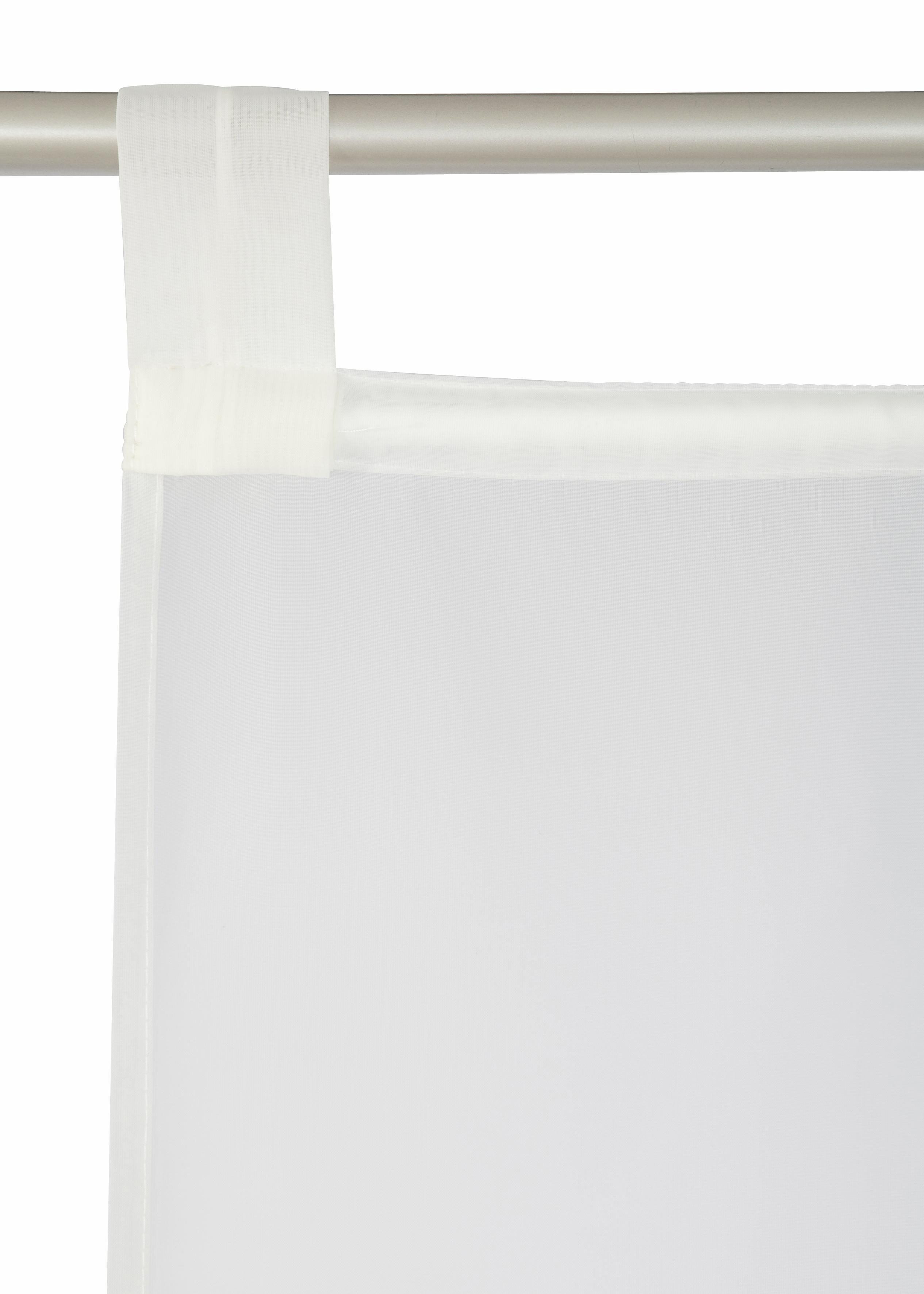 OTTO home Schiebegardine Xanten (2 St), Schlaufen, transparent, Voile, 2-er Set, mit Beschwerungsstangen, Breite: 57 cm, Flächenvorhang