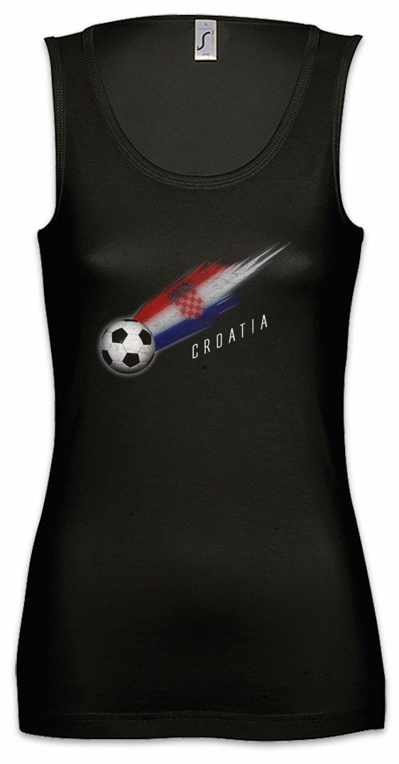Tanktop Croatia Football Comet I Ärmelloses Damen T-Shirt Kroatien Kroatisch