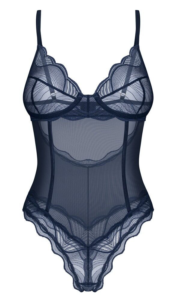 Obsessive Body Nightly Blue Ouvert-Body - blau (1-tlg) Transparente filigrane Spitzen-Optiken