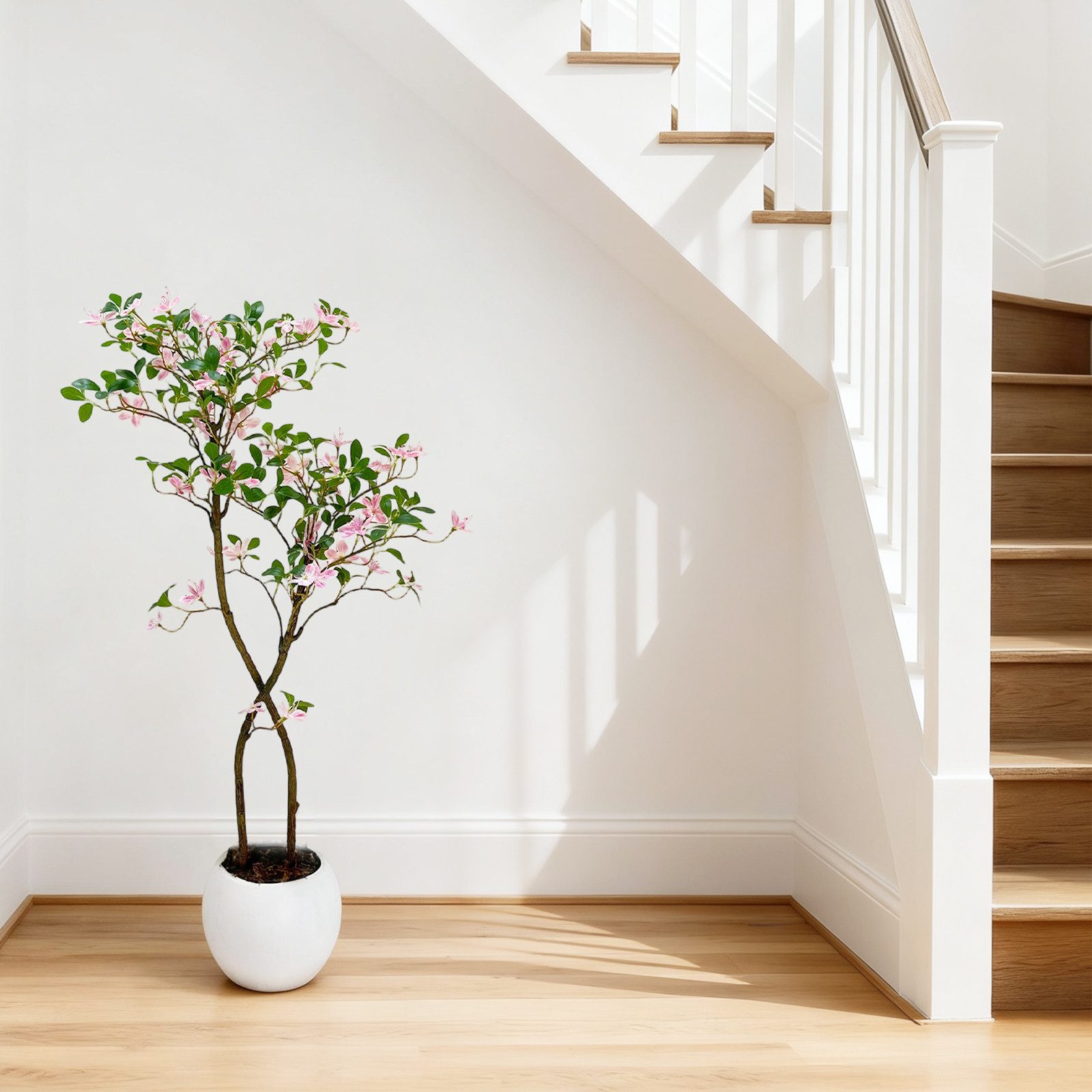 Künstliche Zimmerpflanze 120/150CM Kunstbaum Jasmine mit Blumenduft,UV-beständigen Blättern, GarveeMore, Höhe 120 cm, für Homeoffice,Wohnzimmer,Schlafzimmer,Badezimmer,Hochzeiten und Party