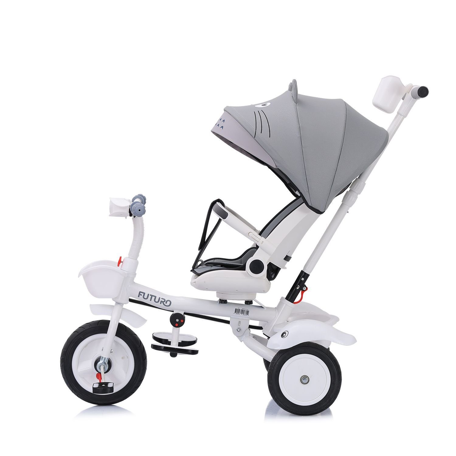 Chipolino Dreirad Tricycle Futuro 2 in 1 faltbar, Becherhalter, Musik, Licht, Gummiräder