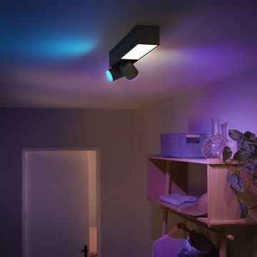 Philips Hue LED Deckenleuchte Bluetooth White & Color Ambiance Spot Centris in, Smart Home Dimmfunktion, Leuchtmittel enthalten: Ja, fest verbaut, LED, warmweiss, Deckenlampe, Deckenbeleuchtung, Deckenlicht