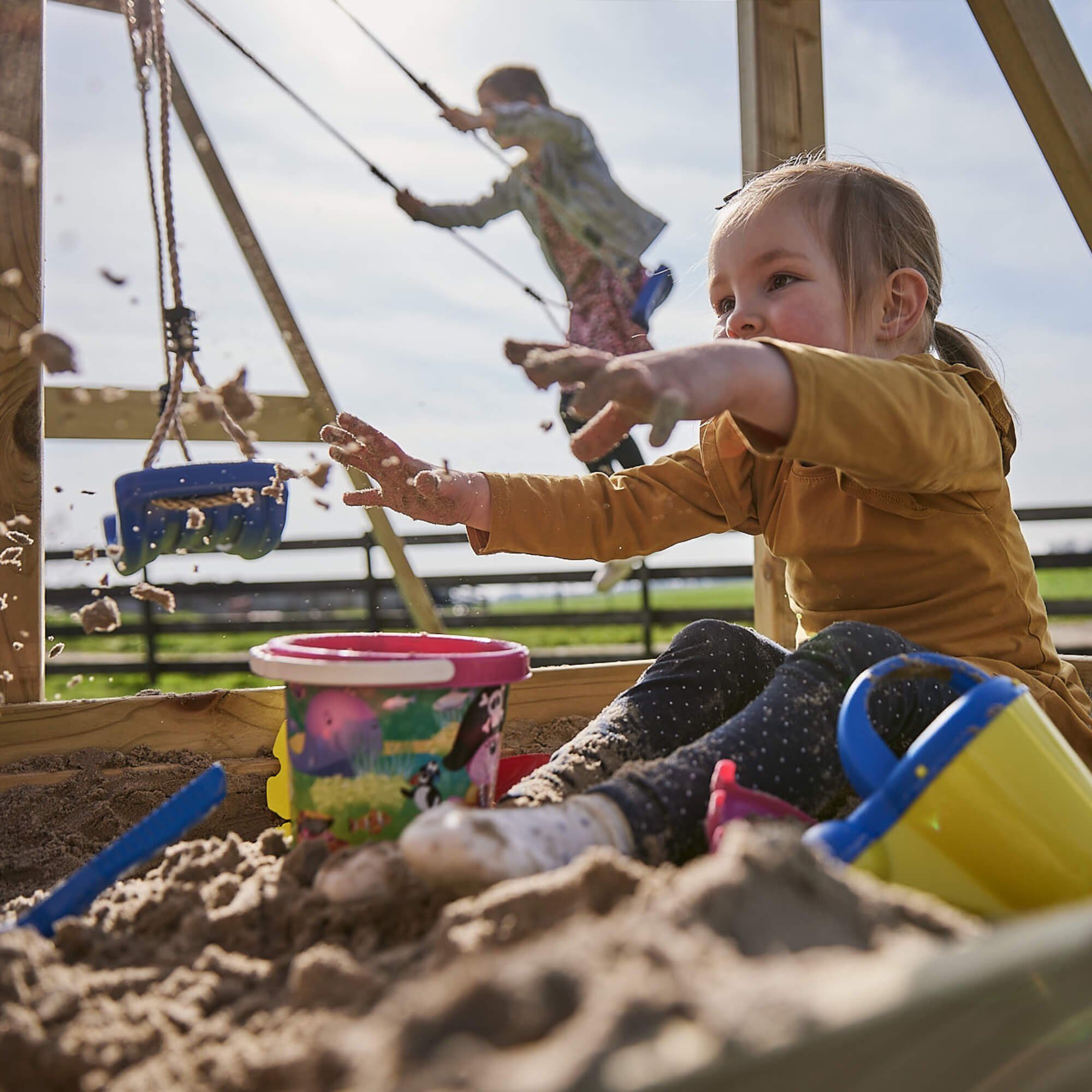 Wickey Einzelschaukel Schaukelsitz Kinderschaukel, INKL. VERSAND, Kleinkindschaukel, (Wickey - Zubehör, Gartenschaukel, Ø10mm, 160-185cm (verstellbare Seillänge), Für die dauerhafte Nutzung im Freien