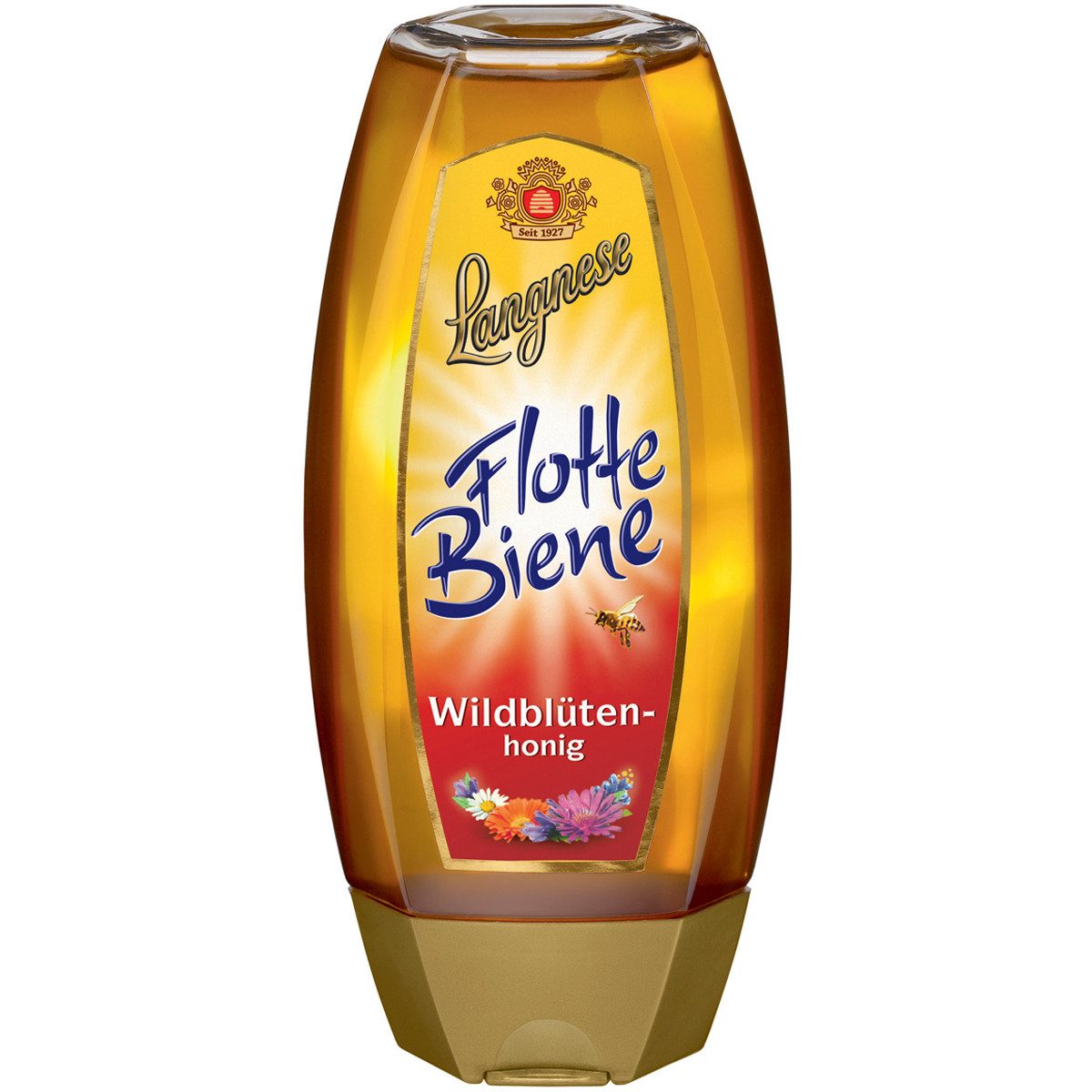 Langnese Honig, Langnese Flotte Biene Wildblütenhonig ausgewogen und gehaltvoll 500g