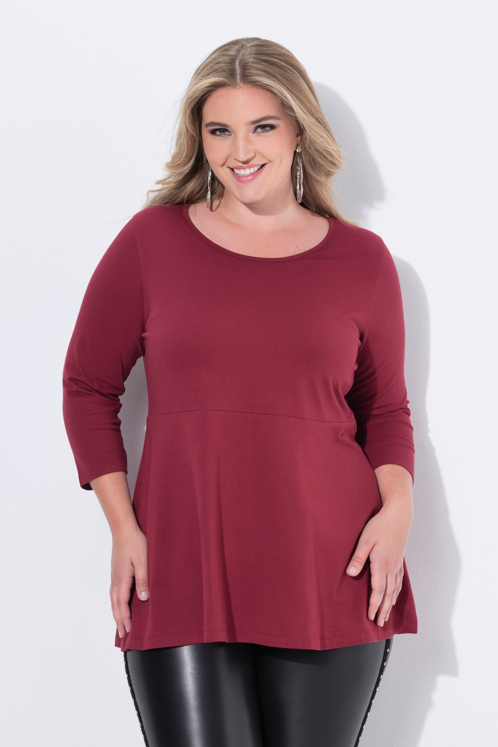 MIAMODA T-Shirt T-Shirt Schößchen 3/4-Ärmel günstig online kaufen