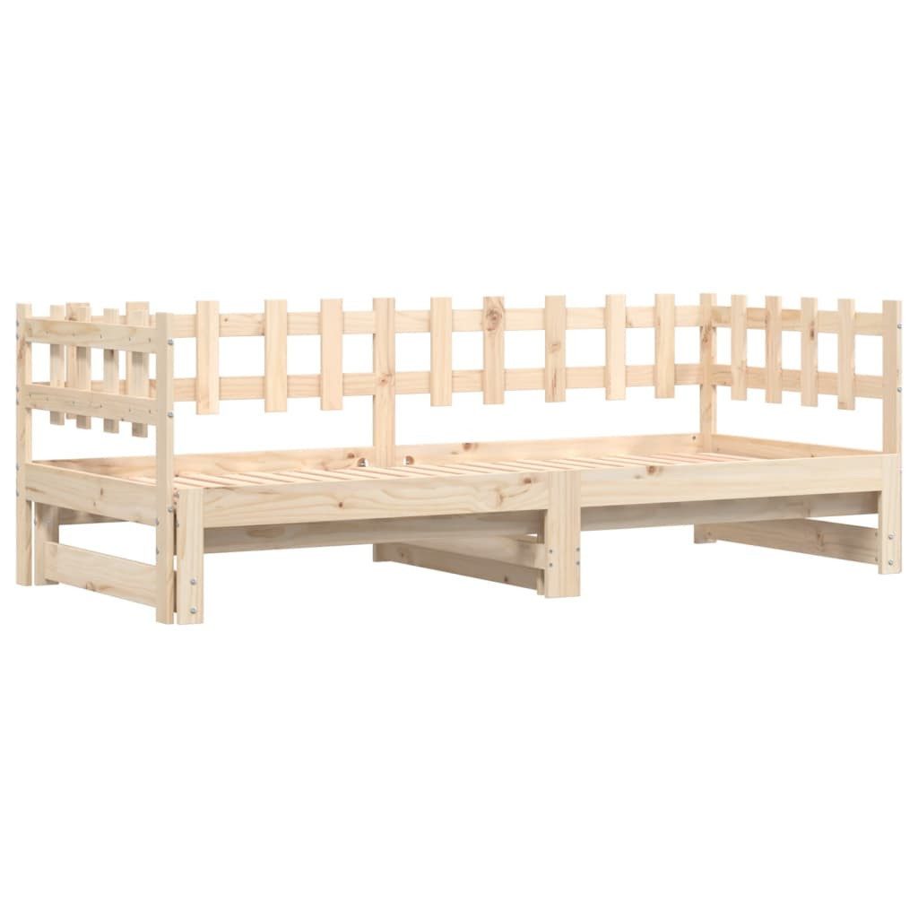 vidaXL Bett Tagesbett Ausziehbar 2x(90x200) cm Massivholz Kiefer