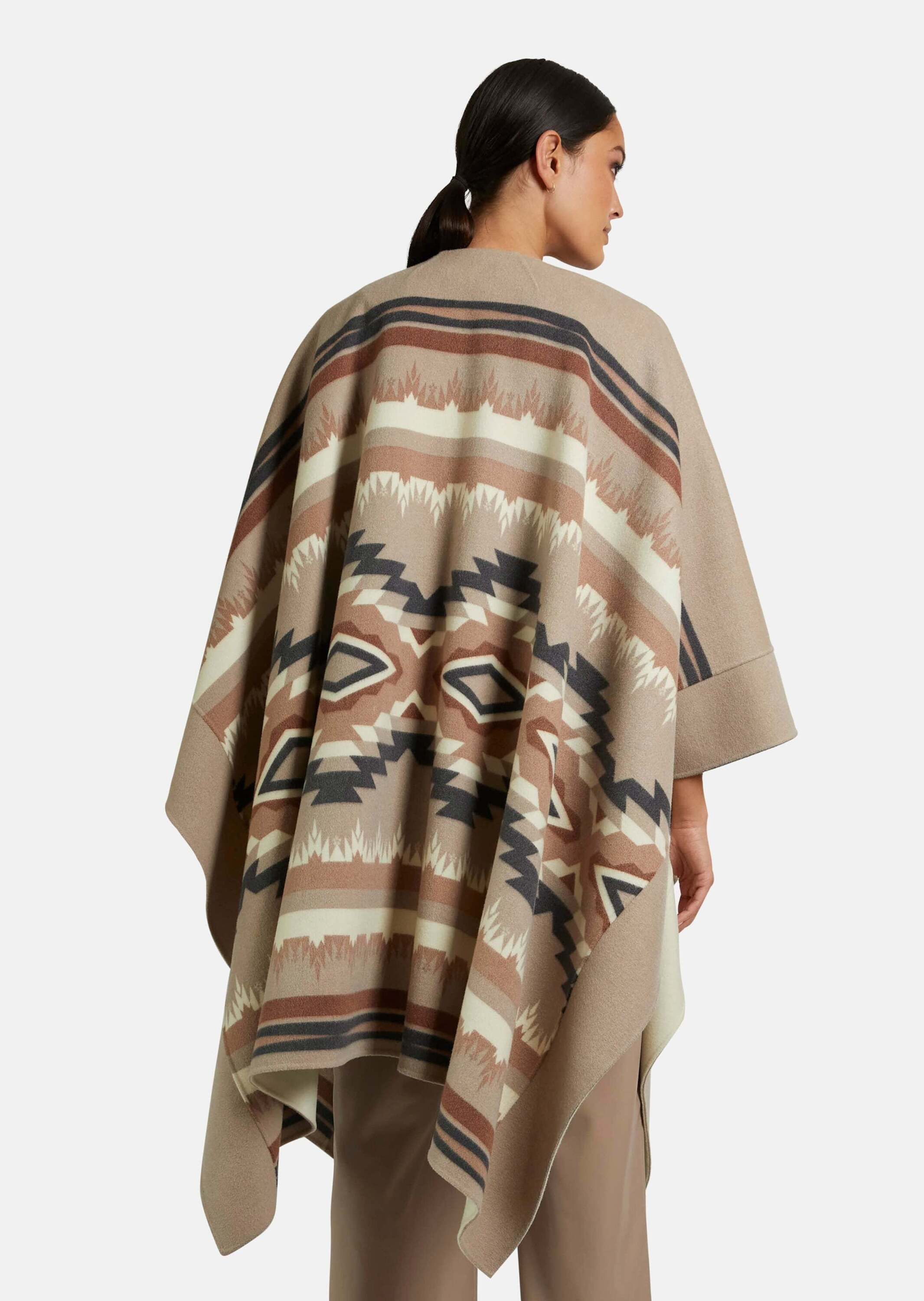MADELEINE Poncho Doubleface-Cape mit Innenweste