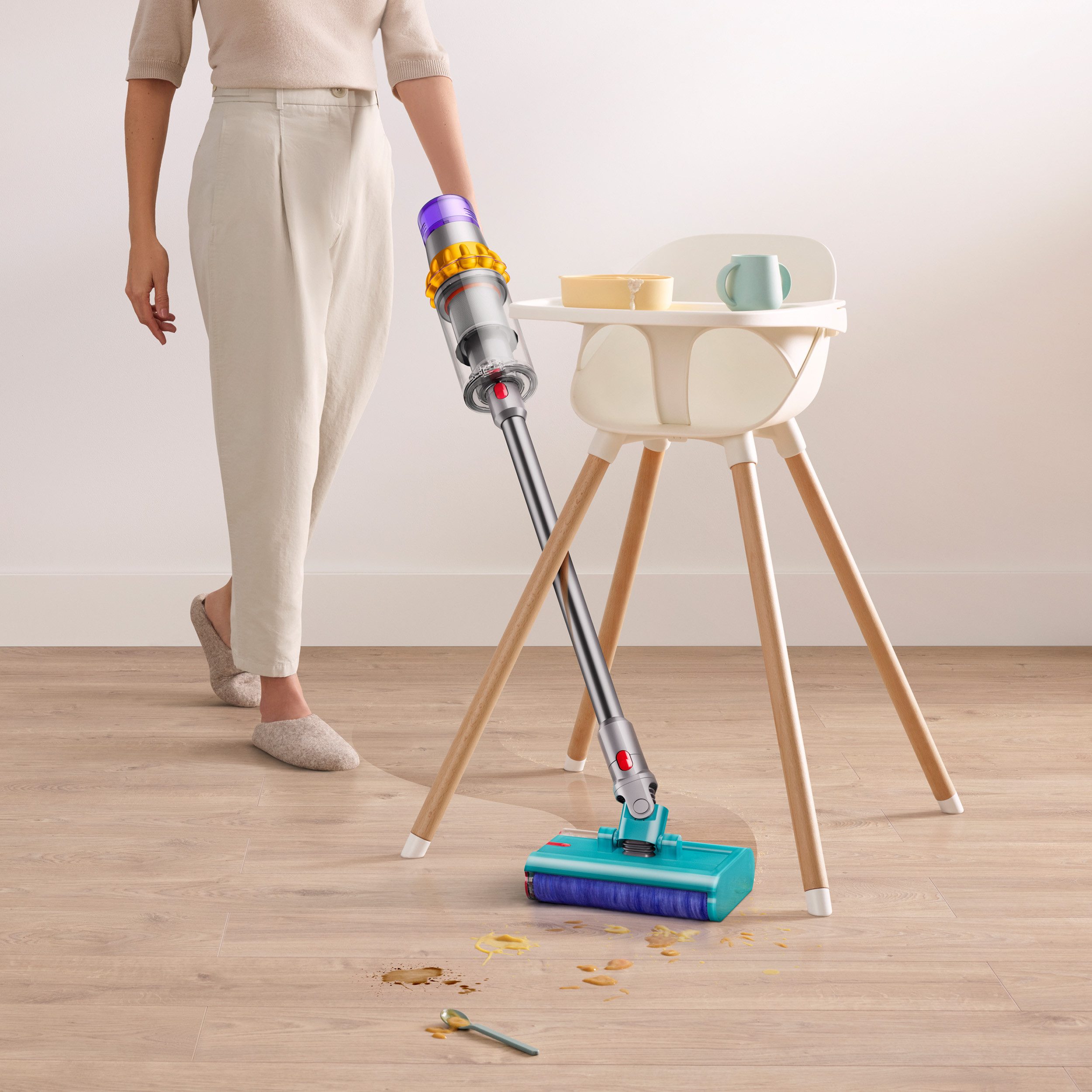 DYSON Nass-Trocken-Sauger V15s Detect Submarine™, 660 W, Bis zu 60 Minuten Laufzeit inkl. austauschbarem Akku