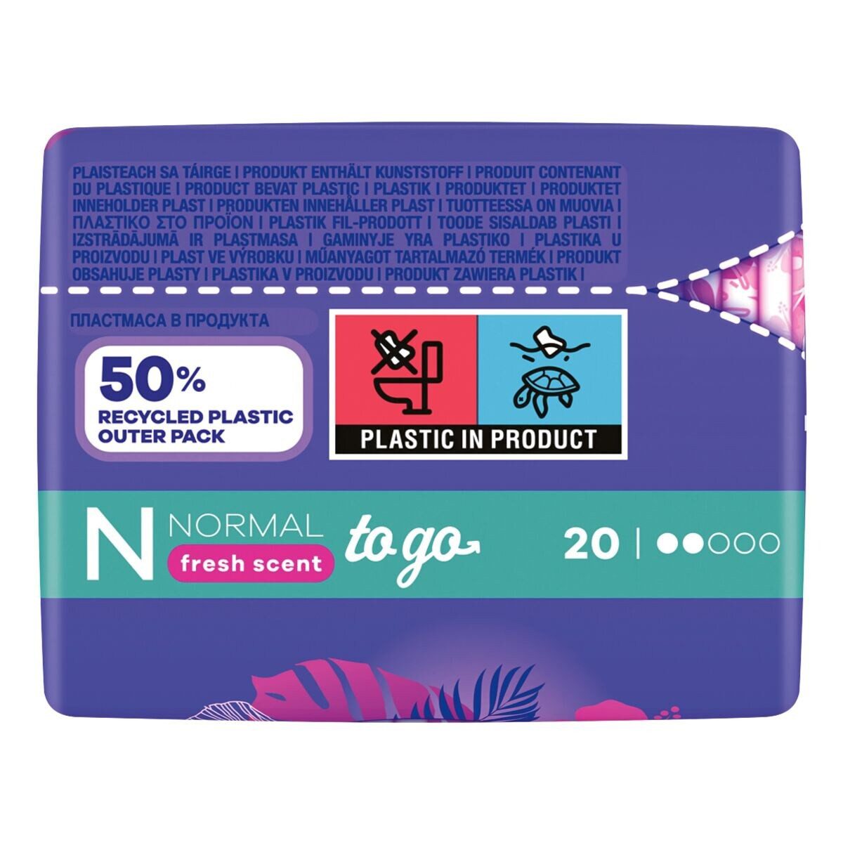 always Slip-Einlage Daily Normal to go mit Frischeduft, 20 Stück