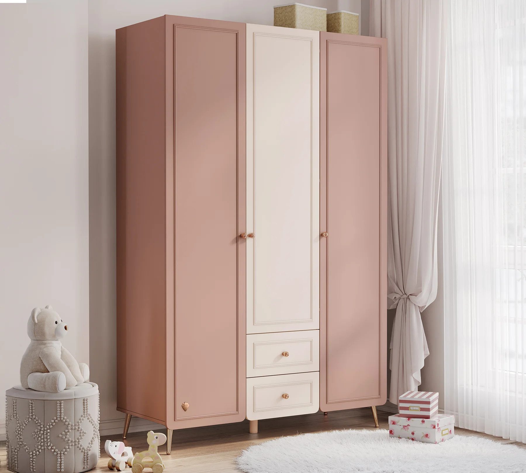 Möbel-Zeit Kleiderschrank ELEGANCE, 3-trg.