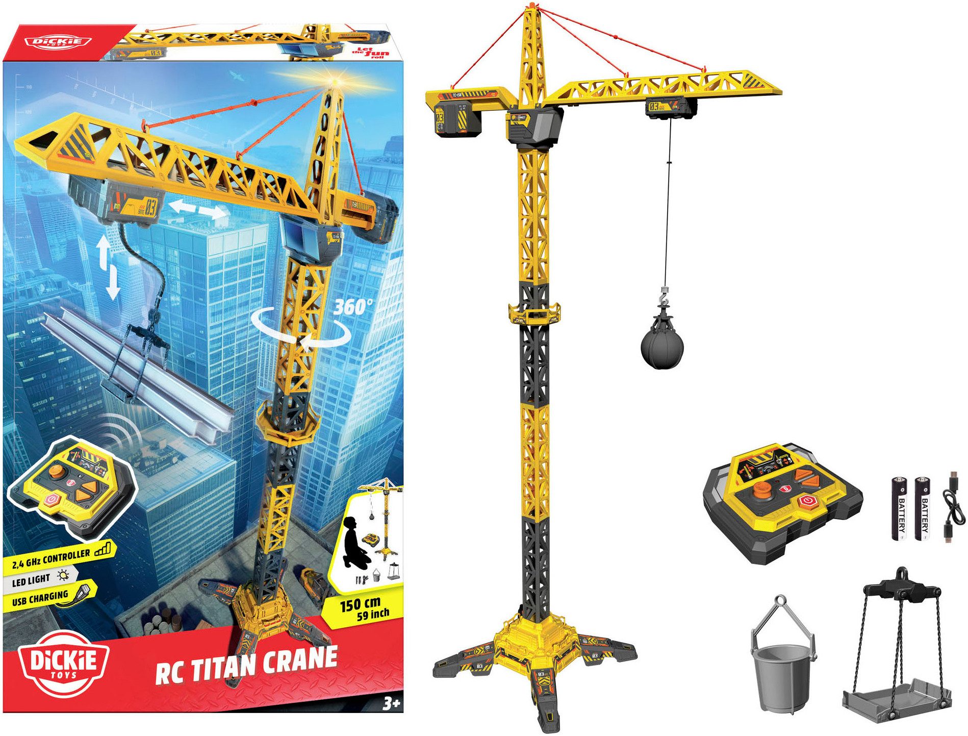 Dickie Toys RC-Auto RC Titan Crane, mit Licht